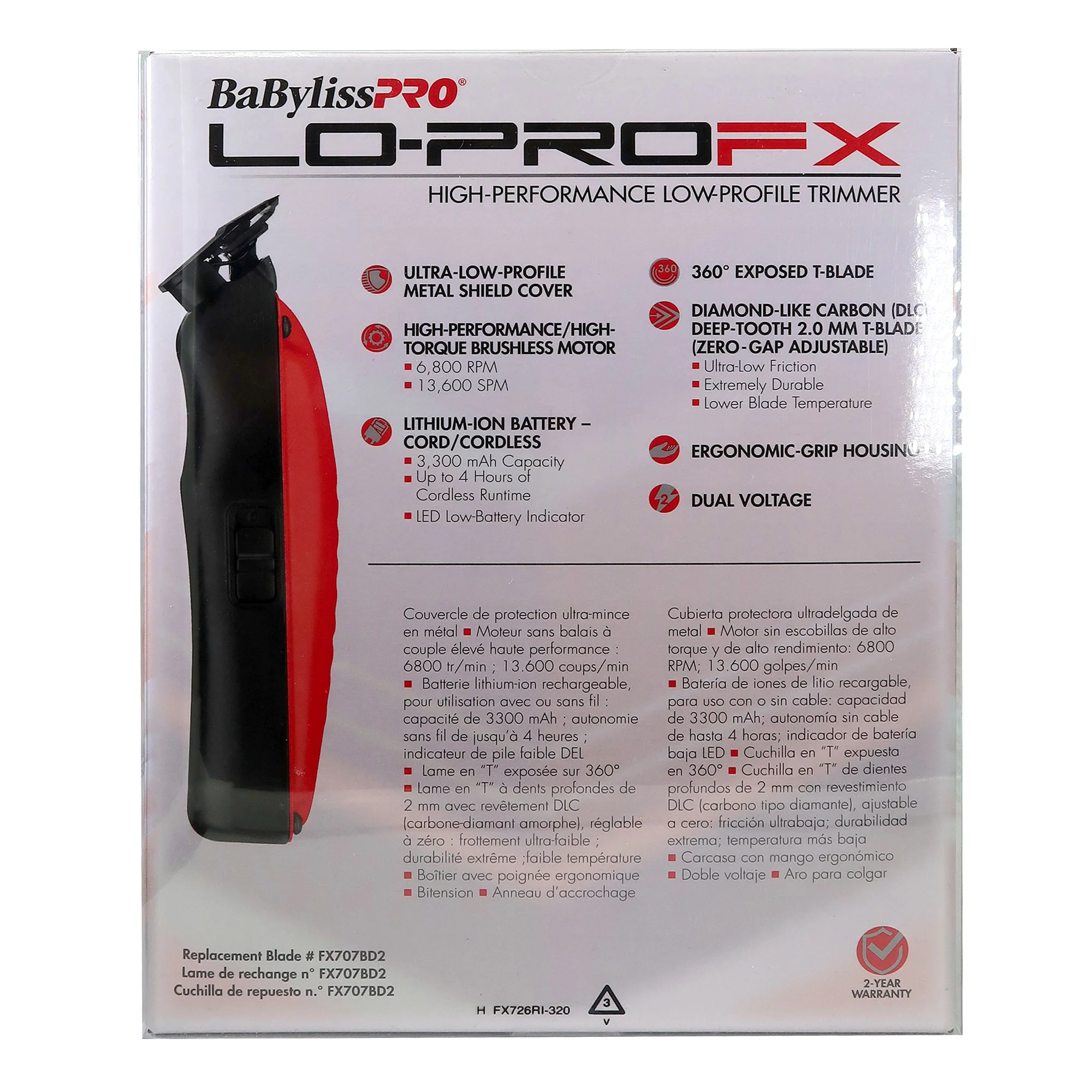 BaByliss Pro Limided Edition LO-PRO FX Cordless Clipper (Van Da' Goat) #FX825RI with BaByliss PRO Limited Edition LO-PRO FX Trimmer (Van DA' Goat) Red #FX726RI - Image 9