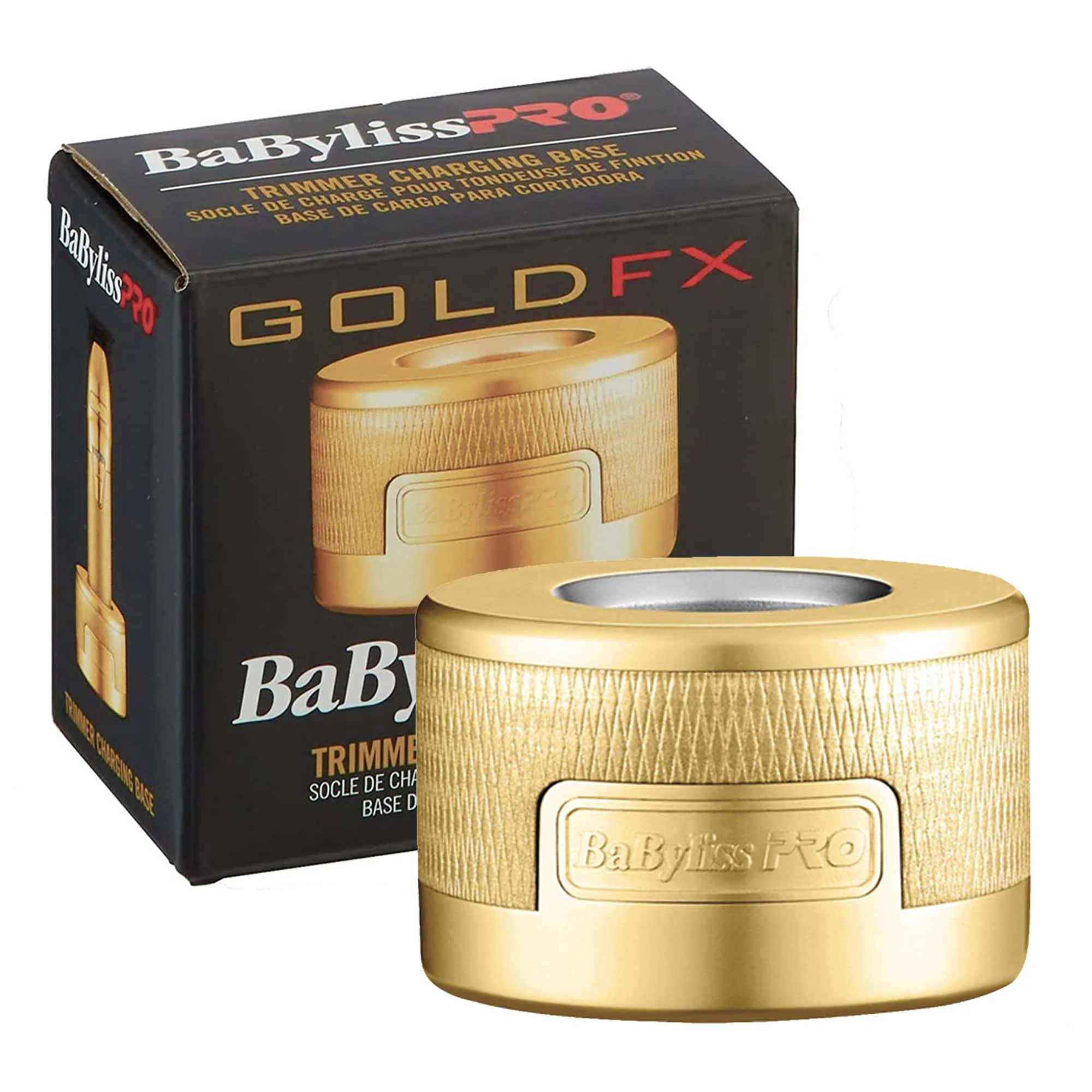 BaByliss Pro GOLDFX Collection Metal Lithium Outlining Trimmer & Double Foil Shaver #FXHOLPK2GN with Babyliss Pro Gold FX Trimmer Charging Base fits FX787 Trimmers - Image 7