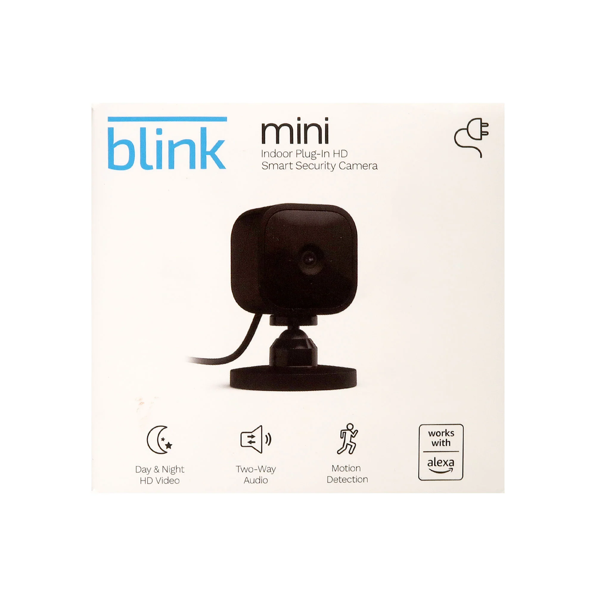 Blink Mini - Compact Indoor Plug-In Smart Security Camera 1080p Video with Night Vision Motion Detection 2-Way Audio Works with Alexa (Black) - Image 2