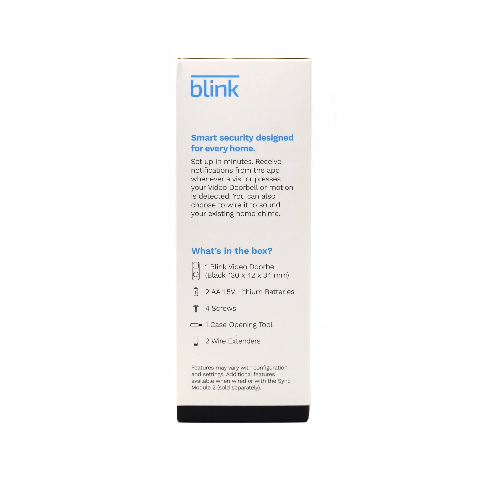 Blink Smart Wifi Video Doorbell – Wired/Battery Operated (Black) - Image 5