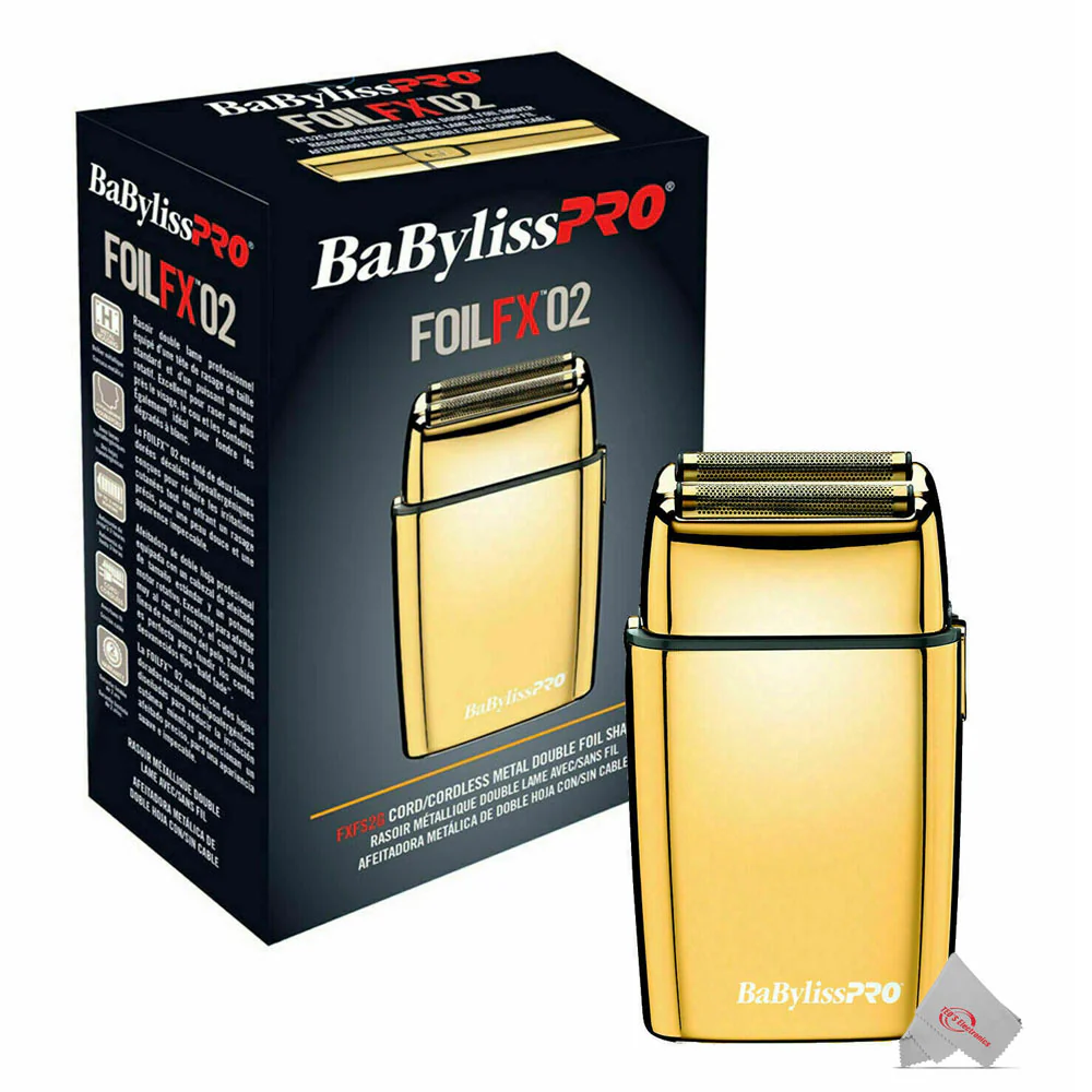 BaByliss Pro Gold FX Boost+ Metal Trimmer + FX02 FXFS2G Metal Double Foil Shaver and Cape - Image 2