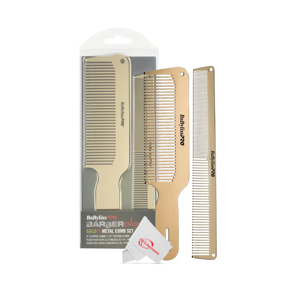 Babyliss Pro Foil FX02 FXFS2G Metal Double Foil Shaver with Babyliss Pro GoldFX Metal Comb Set - Image 5