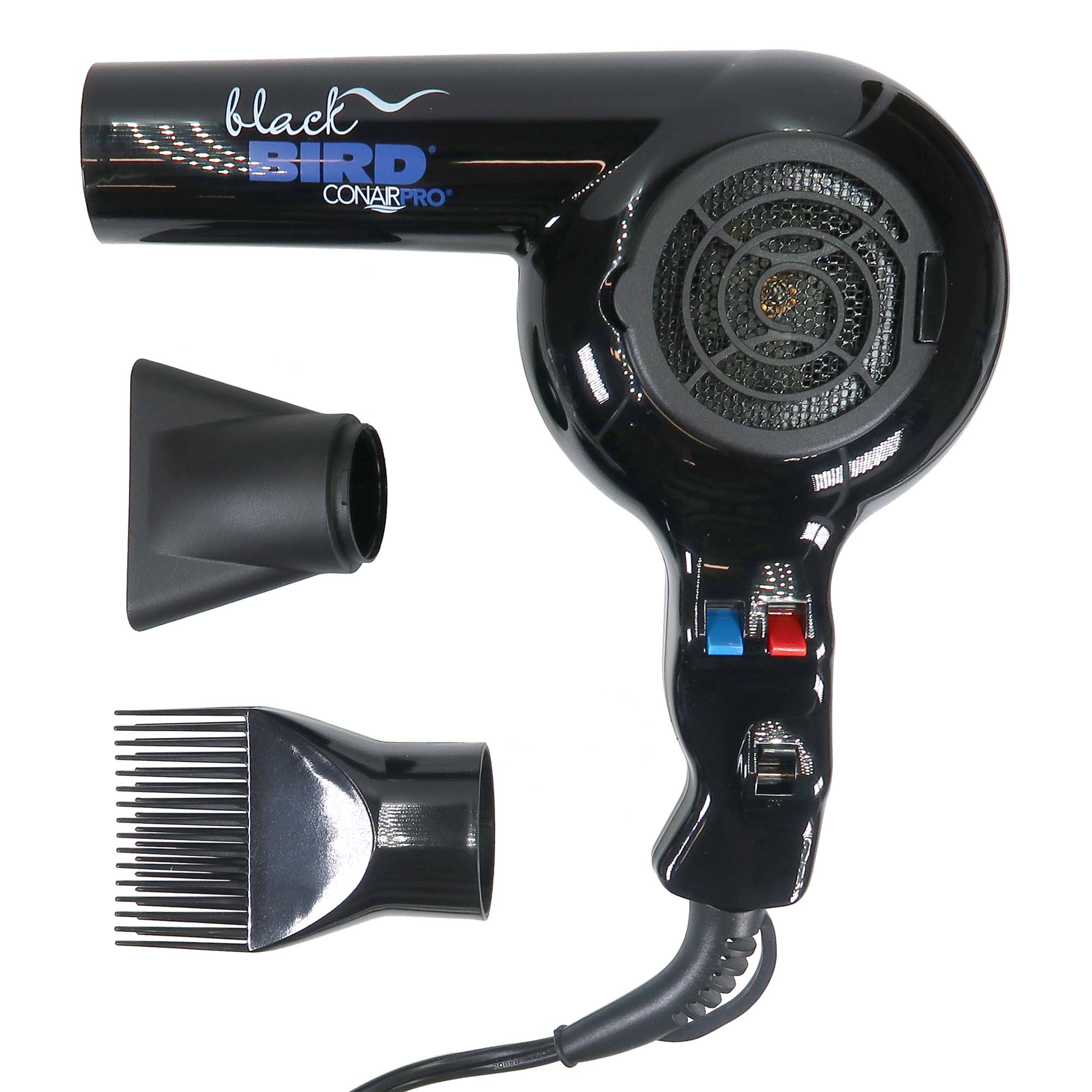 Conair Pro Ceramic Tools Porcelain Series 1.25 Inch 1000W Soft-Bristle Hot Air Brush to Style & Dry Hair + Conair Pro Black Bird Hair Dryer 2000 Watt BB075W + Conair Pro Ceramic Tools Large Round Brush 2½" (#CPBCTR25) - Image 4
