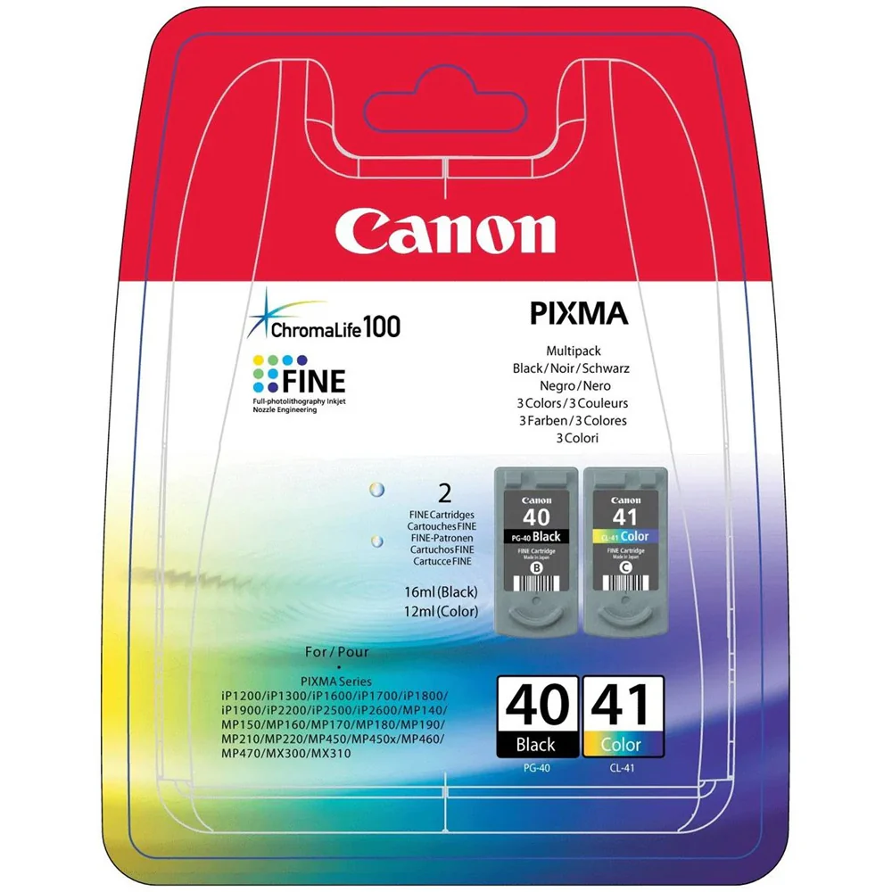 10x Canon Pixma ChromaLife 100 FINE Cartridges PG-40 Black and CL-41 Color Ink for PIXMA - Image 2