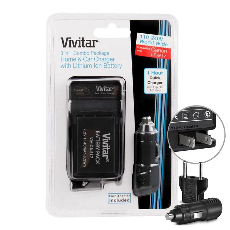 Canon EOS R100 Mirrorless Digital Camera Body Black + Vivitar CB E17 Replacement Battery for Canon LP E17 and Vivitar LC E17 Charger - Image 6