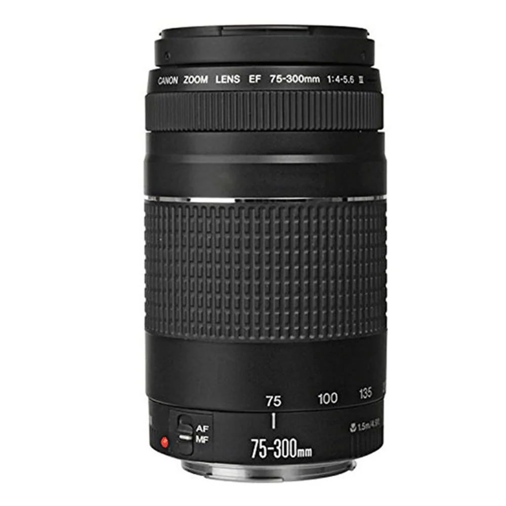 Canon EF 75-300mm f/4-5.6 III Lens + 58mm UV CPL ND Kit + Macro Kit + Tulip Lens Hood + Rear & Front Cap + 3pc Cleaning Kit - Image 2