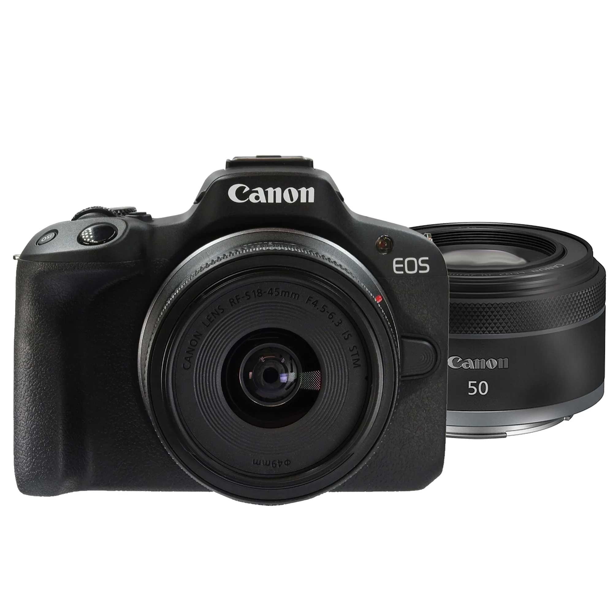 Canon EOS R50 Mirrorless Camera with RF-S 18-45mm f/4.5-6.3 IS STM and RF 50mm f/1.8 STM Lens