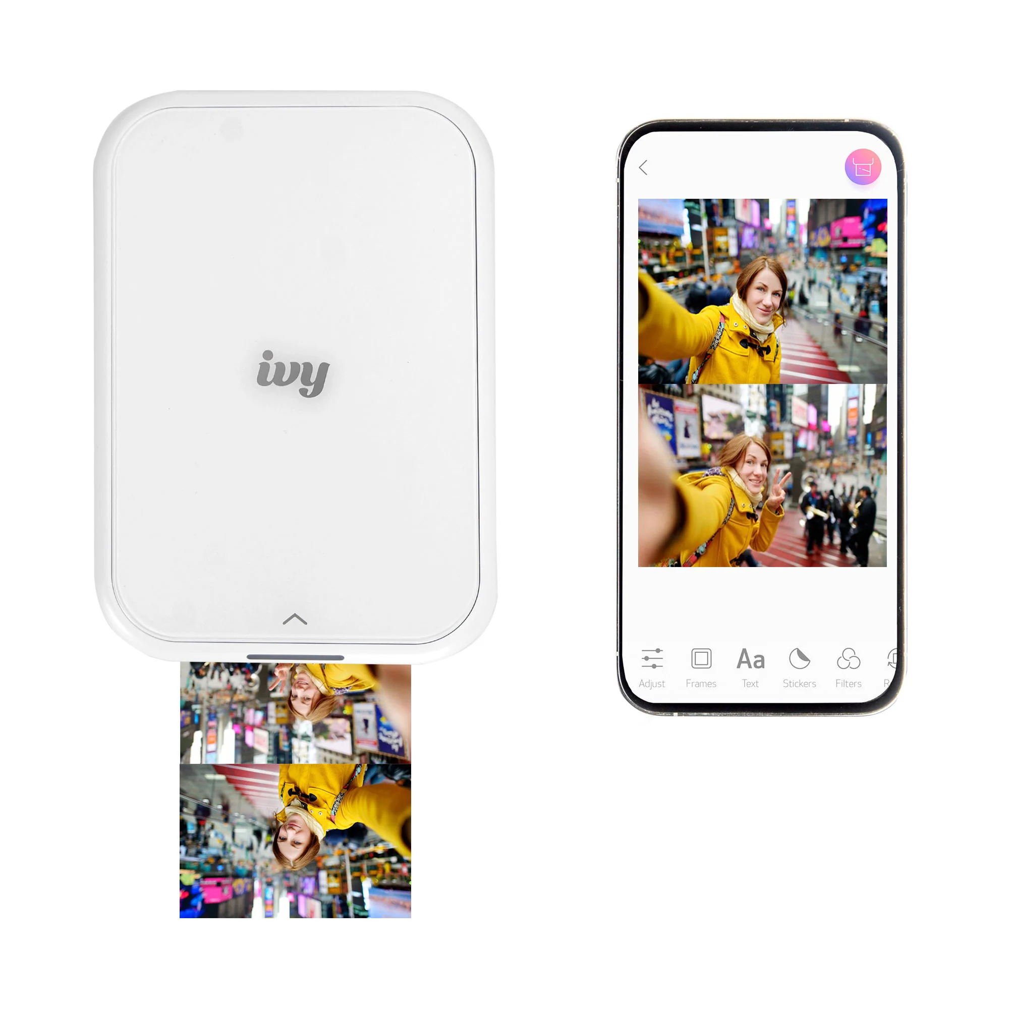 Canon IVY 2 Mini Photo Printer (Pure White) + Canon 2 x 3" ZINK Photo Paper Pack (50 Sheets) - Image 2