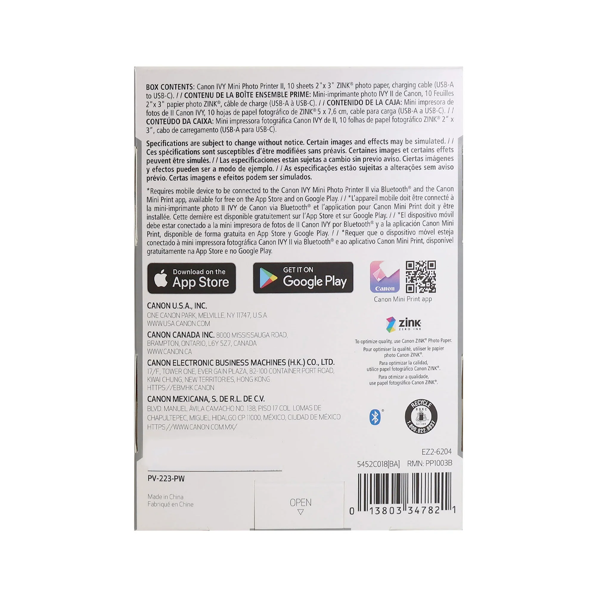 Canon IVY 2 Mini Photo Printer (Pure White) + 2x Canon 2 x 3" ZINK Photo Paper Pack (50 Sheets) - Image 8