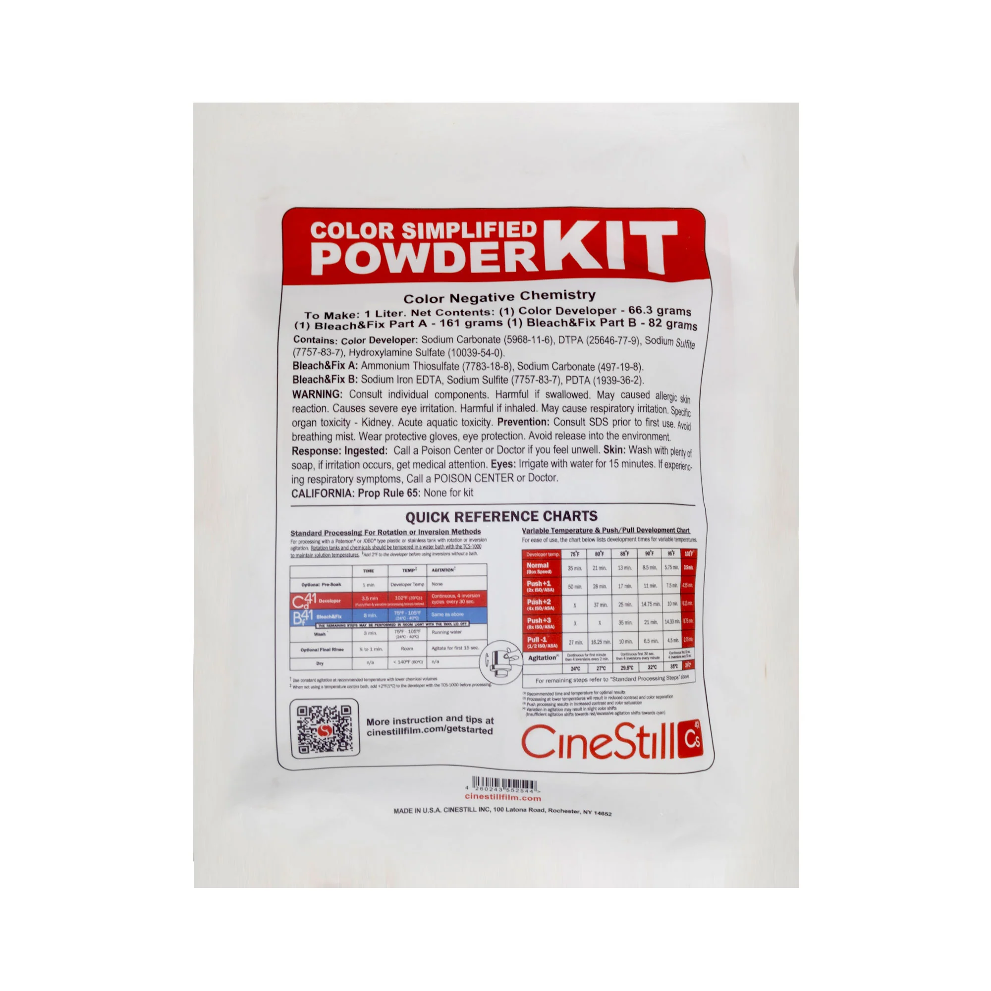 CineStill Film Cs41 Powder Developing Kit for C-41 Color Film - Image 2
