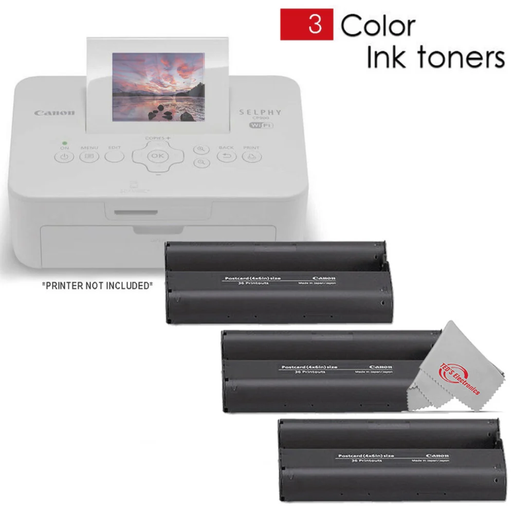 Two Canon KP-108IN Selphy Color Ink 4x6 Paper Set 3115B001 for SELPHY CP910 CP900 CP1500 CP1300 - Image 5