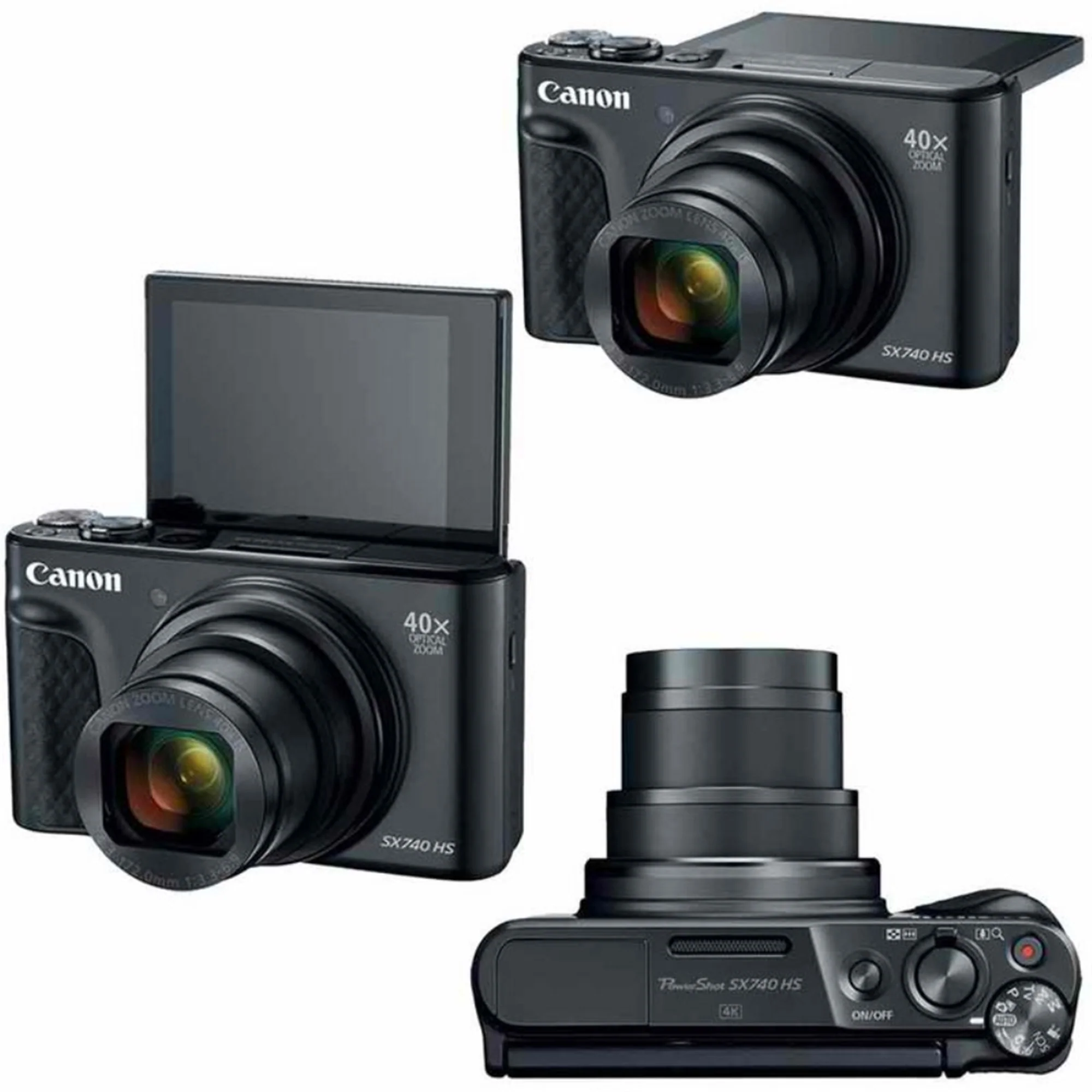 Canon PowerShot SX740 HS Digital Camera (Black) + 32GB Memory Card - Image 2