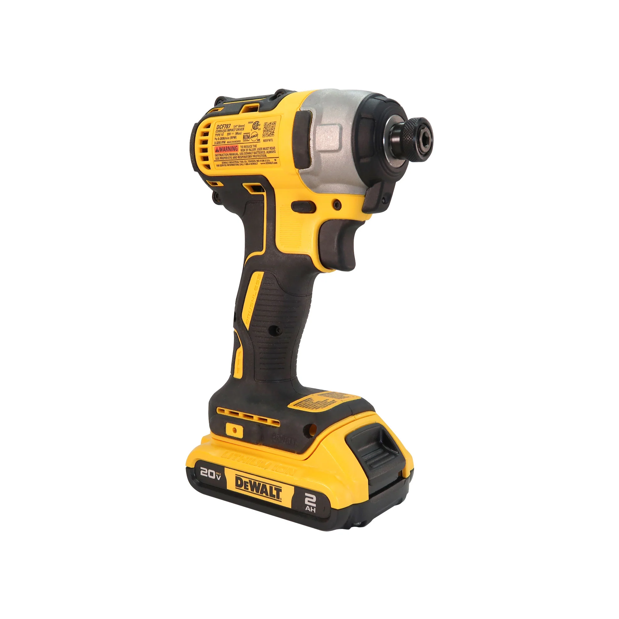DEWALT 20V MAX 1/4" Cordless Impact Driver with Battery and Charger (DCF787D1) - Image 4