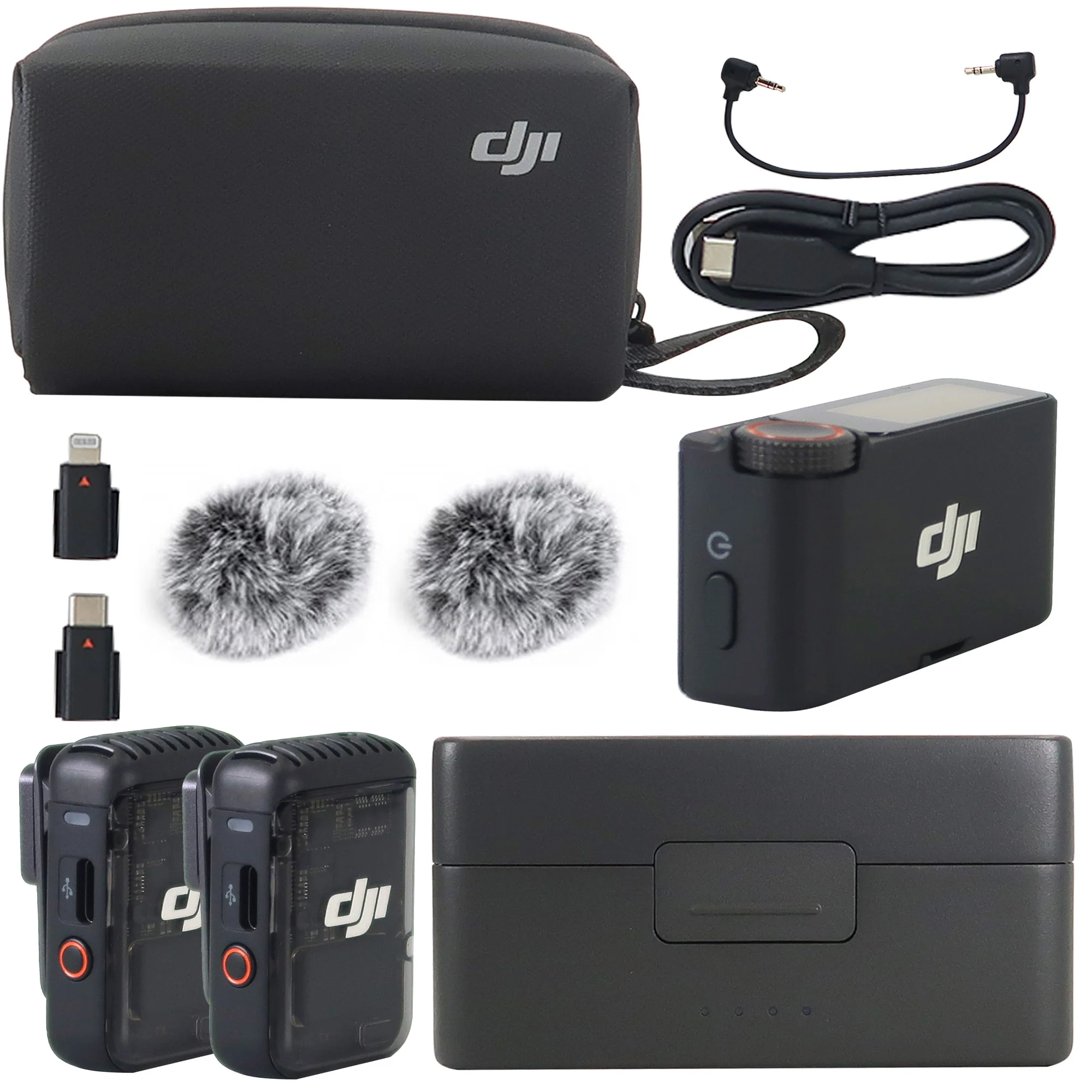 DJI Mic 2 2-Person Compact Digital Wireless Microphone System for Camera & Smartphone with Samson SR350 Headphones Accessory Kit - Image 5