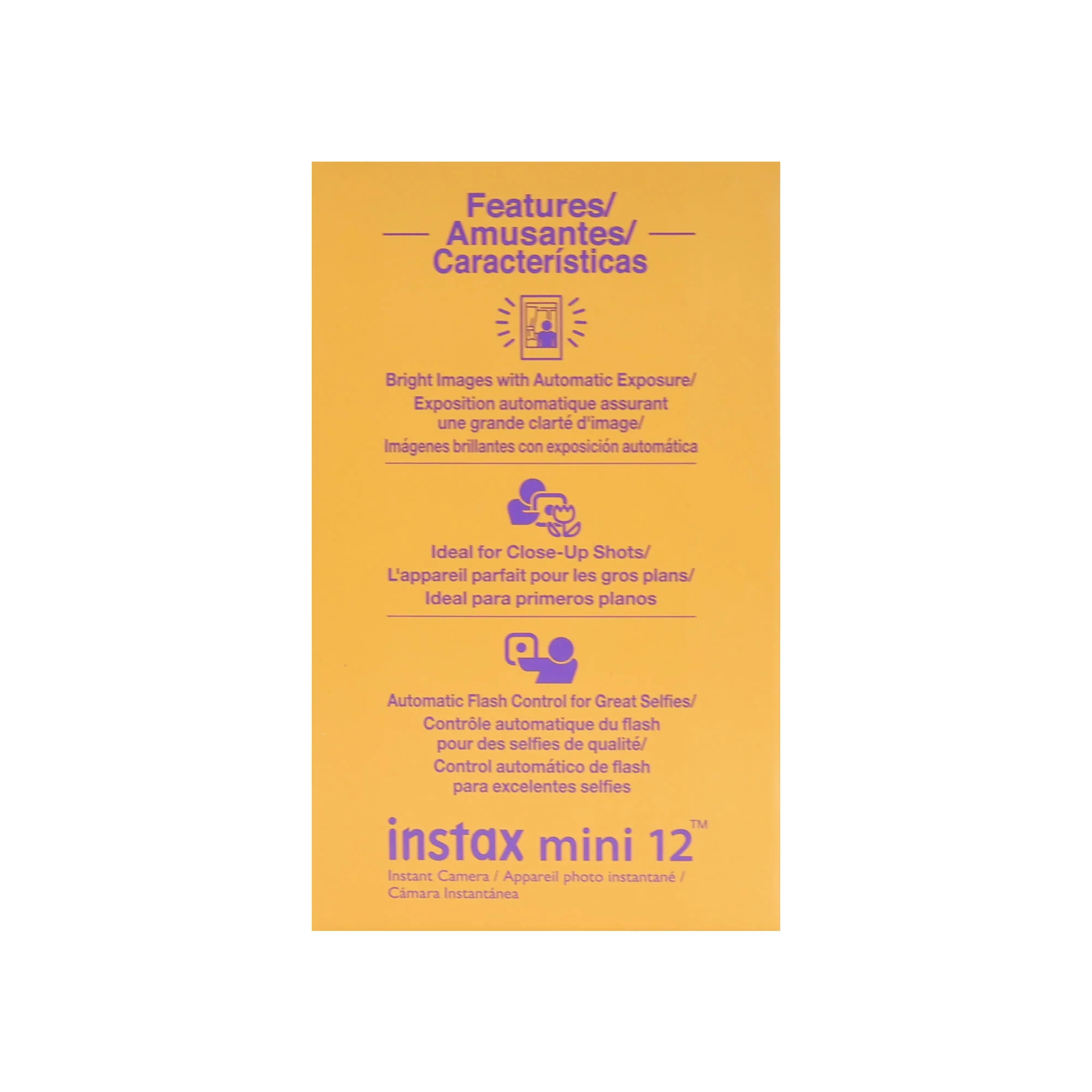 FUJIFILM INSTAX MINI 12 Instant Film Camera (Lilac Purple) + 4x Fujifilm 2x10 Film Mini Instax Film Pack - Image 9