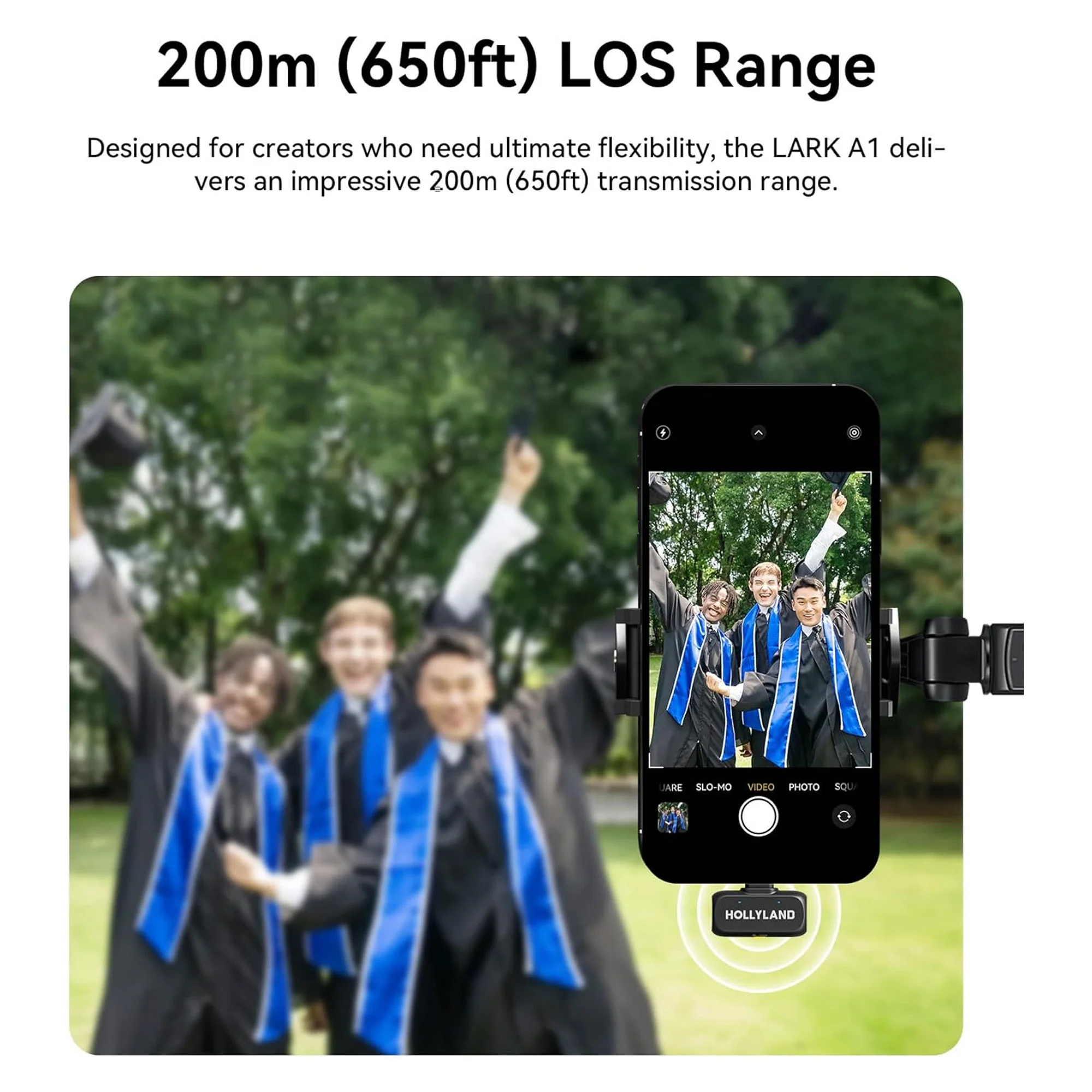 Hollyland LARK A1 Combo 2-Person Wireless Microphone System with USB-C and Lightning Connectors for Mobile Devices (Ivory White, 2.4 GHz) + Vivitar compact Selfie Video Tripod + 16GB Transcend MicroSD Memory Card with Adapter - Image 5