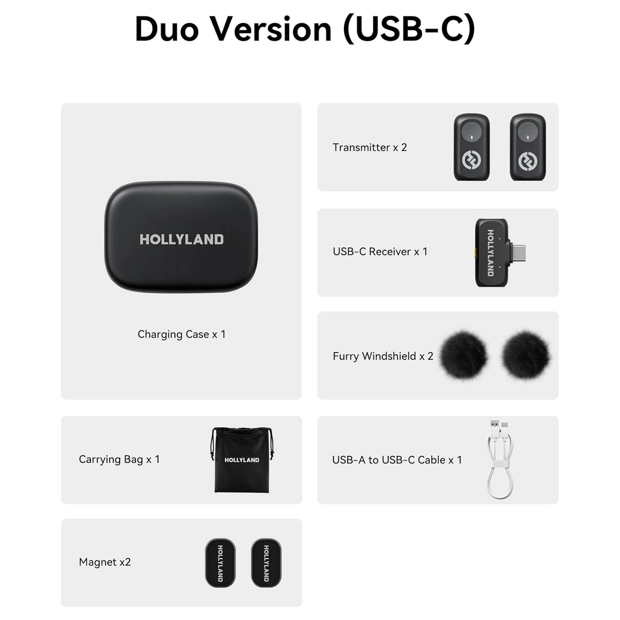 Hollyland LARK A1 Duo 2-Person Wireless Lavalier Microphone System with USB-C Connector for Mobile Devices (Space Gray, 2.4 GHz) Video Bundle - Image 8
