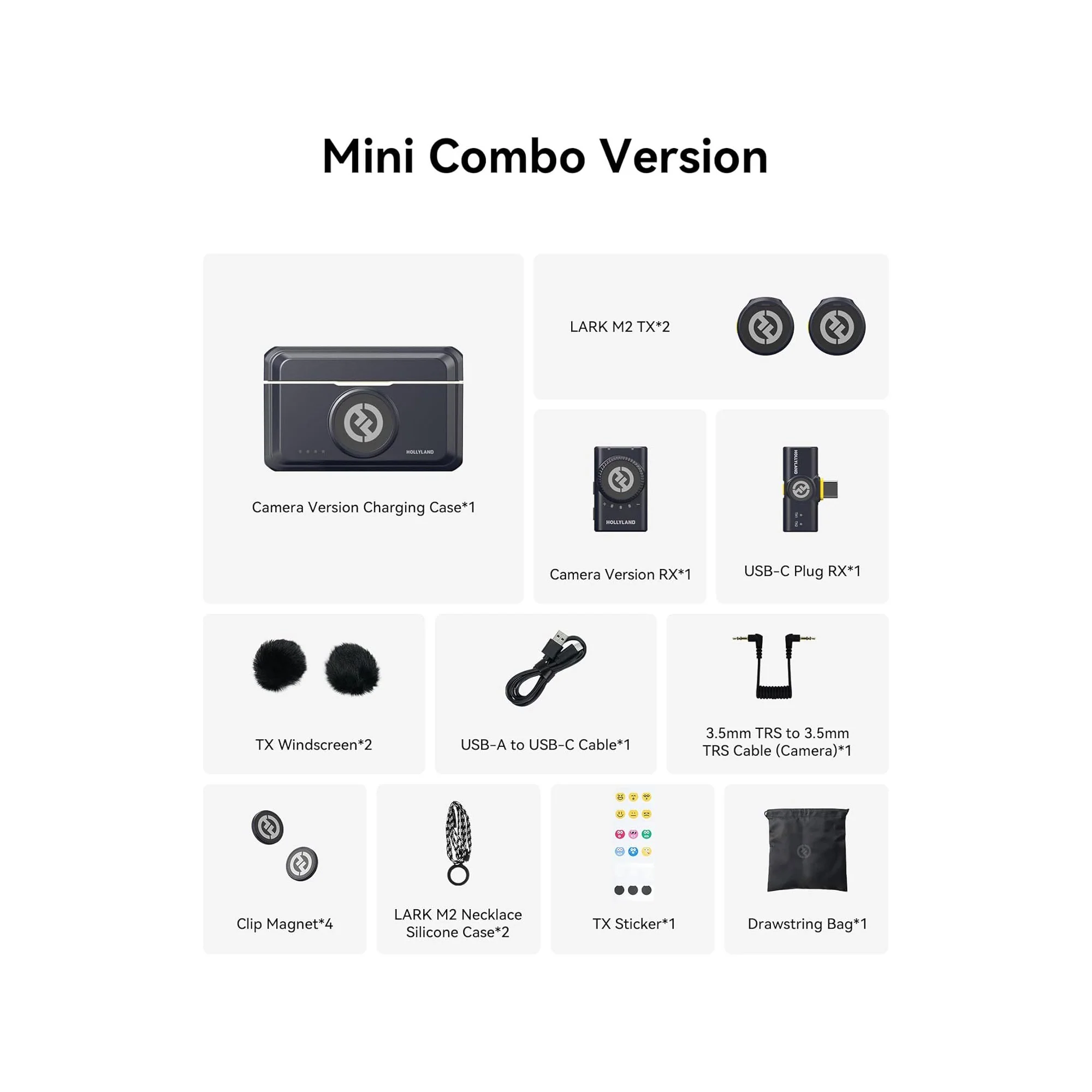 Hollyland LARK M2 2-Person Wireless Mini Combo Microphone System (2.4 GHz, Shine Charcoal) - Image 9
