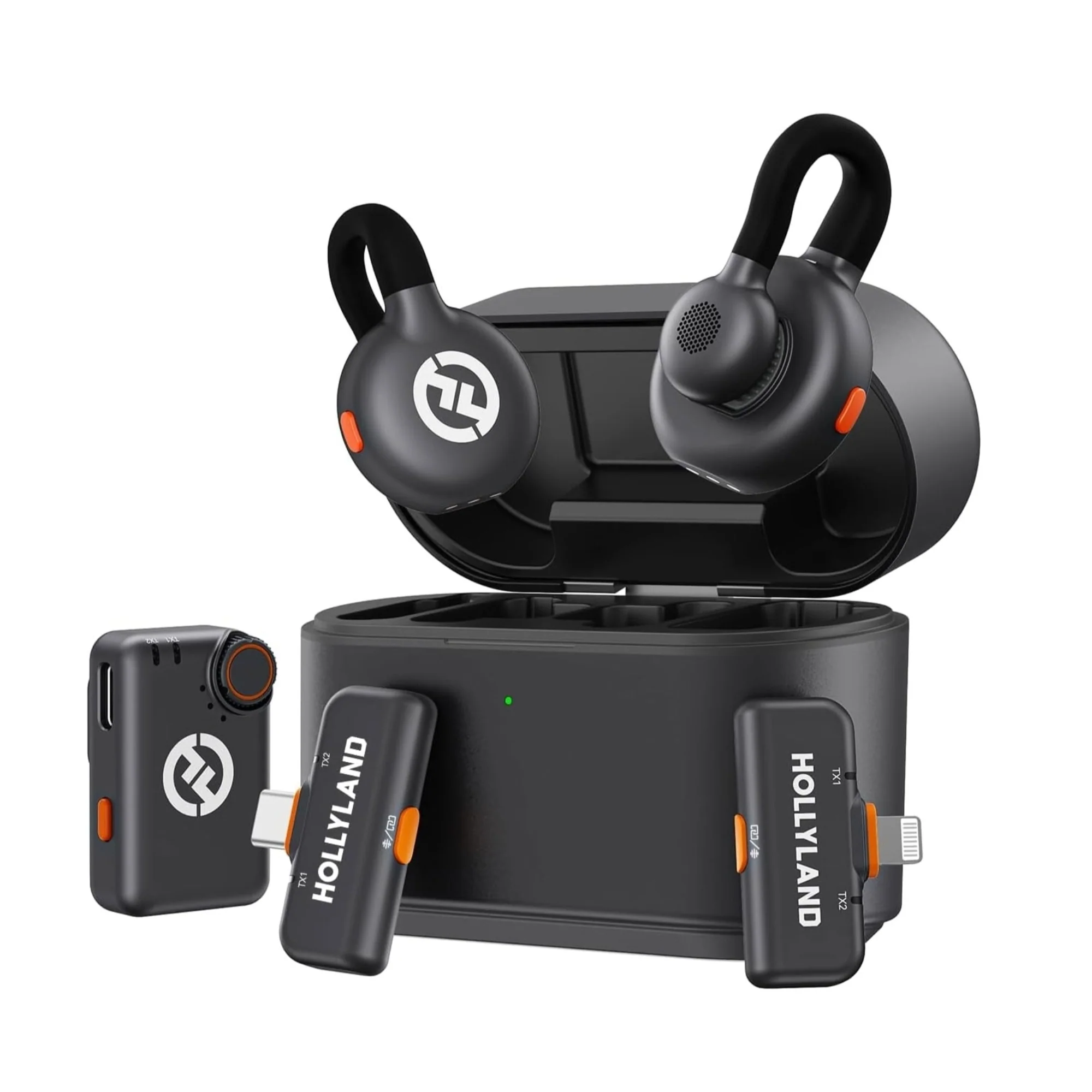 Hollyland LARK M2S DUO 2-Person Wireless Microphone System with USB-C Connector for Mobile Devices - Plug & Play (2.4 GHz, Space Gray) - Image 10