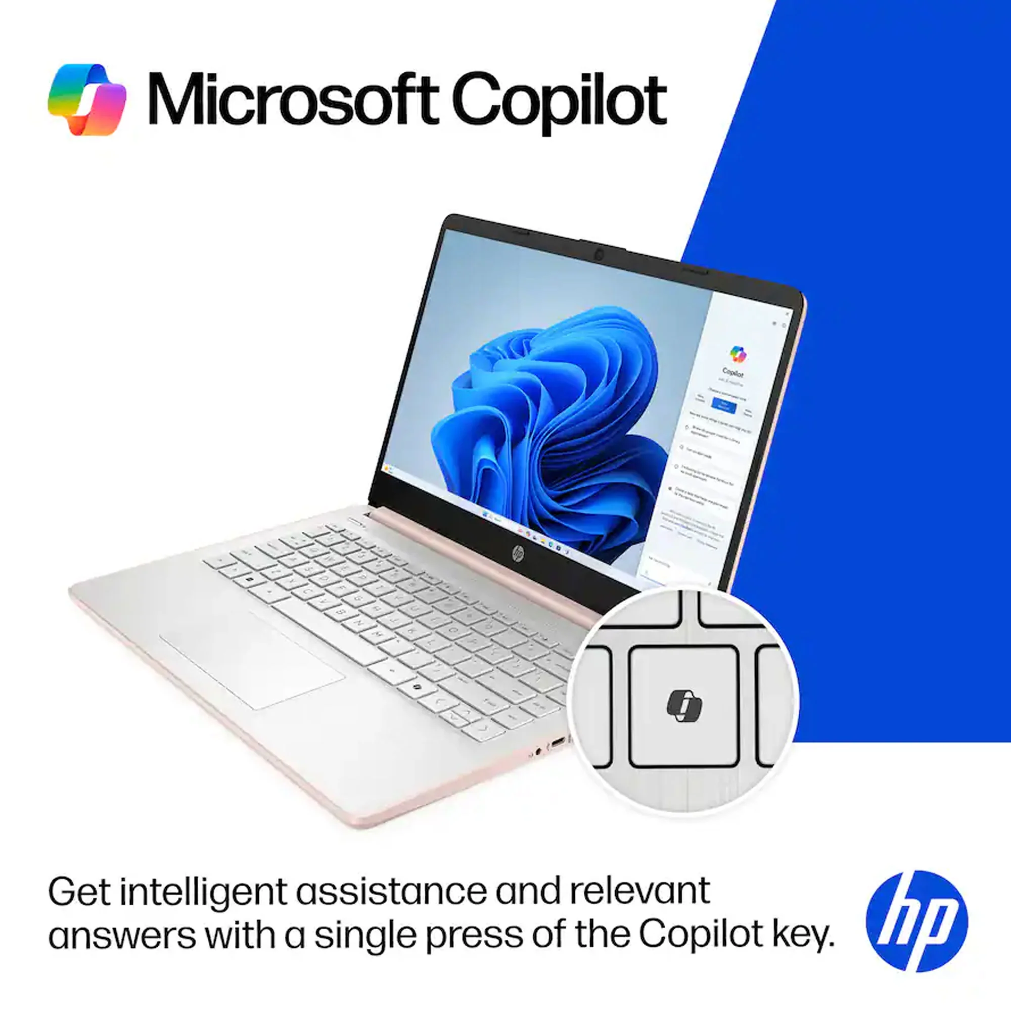 HP 14" Laptop - Intel Celeron N4500 2021 - 4GB Memory - 64GB eMMC - Pale Rose Gold with 10FT USB 2.0 Type A Male To B Male Cable and 6ft HDMI Cable - Image 4