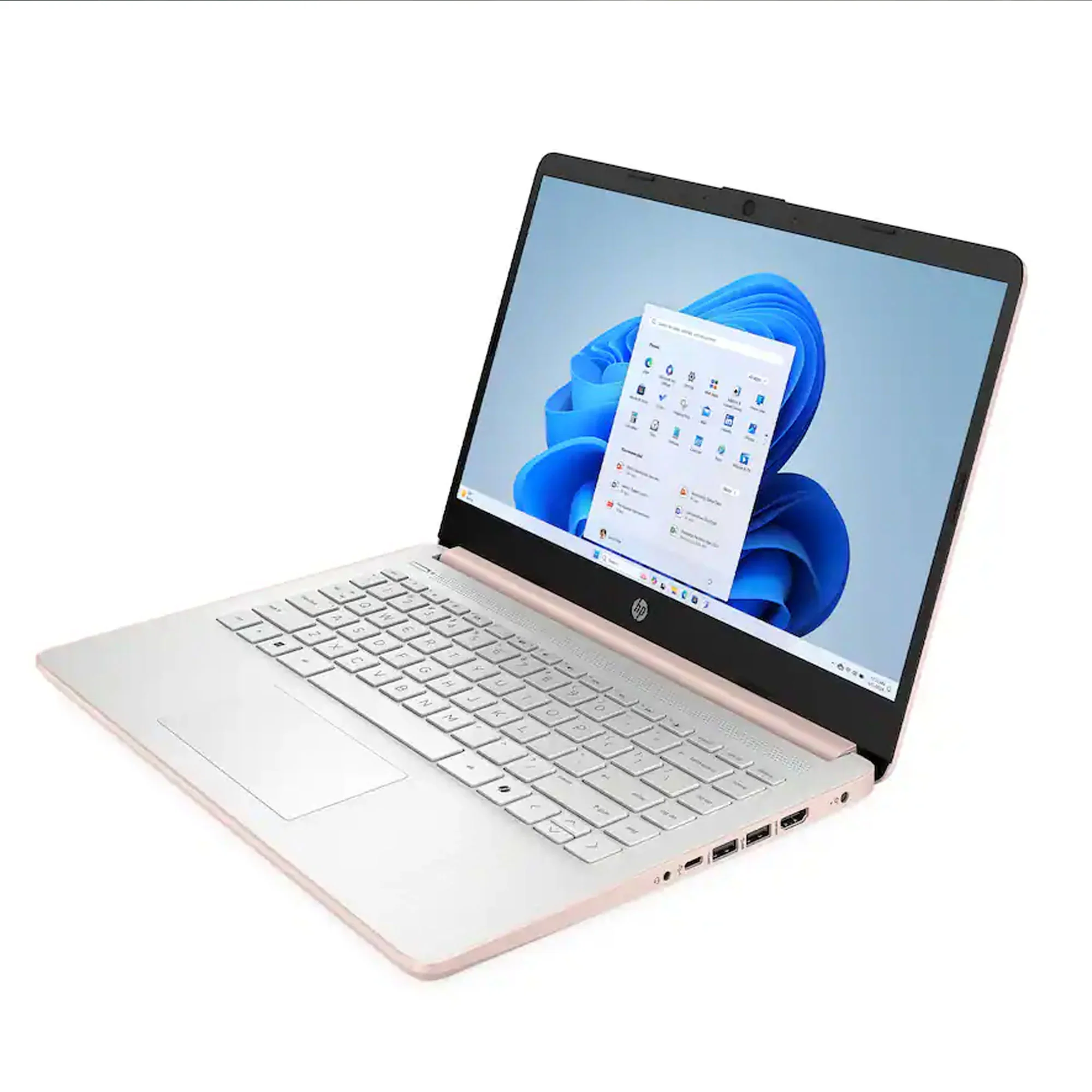 HP 14" Laptop - Intel Celeron N4500 2021 - 4GB Memory - 64GB eMMC - Pale Rose Gold with 10FT USB 2.0 Type A Male To B Male Cable and 6ft HDMI Cable - Image 7