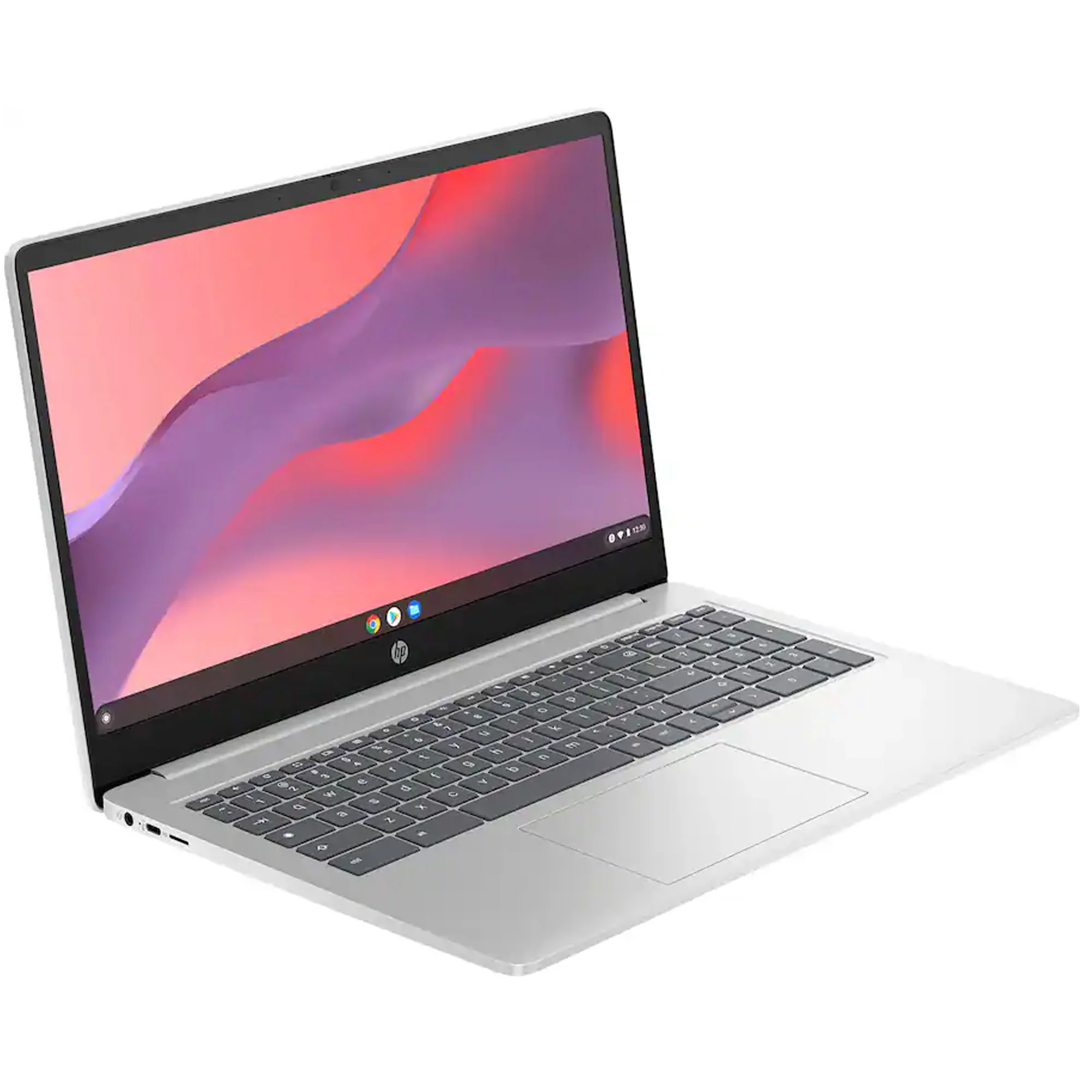 HP 15.6" Chromebook Laptop - Intel Processor N200 - 8GB Memory, 64GB eMMC (Natural Silver) Complete Creator Bundle - Image 3