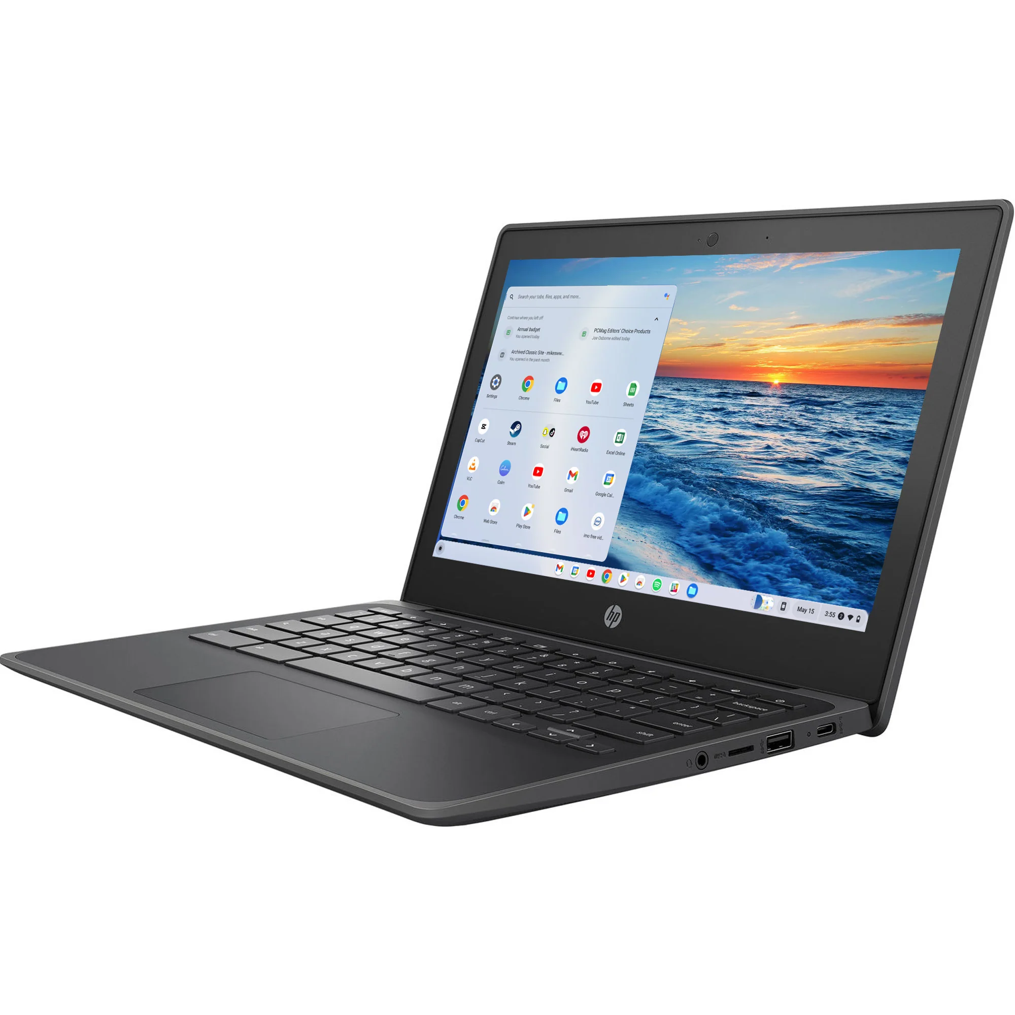 HP 11.6" 32GB Chromebook 11 G8 EE Laptop with XM-USB Studio Recording USB Stereo Microphone with Desktop Stand and Samson SR350 Over-Ear Stereo Headphones (Special Edition Blue) Kit - Image 4