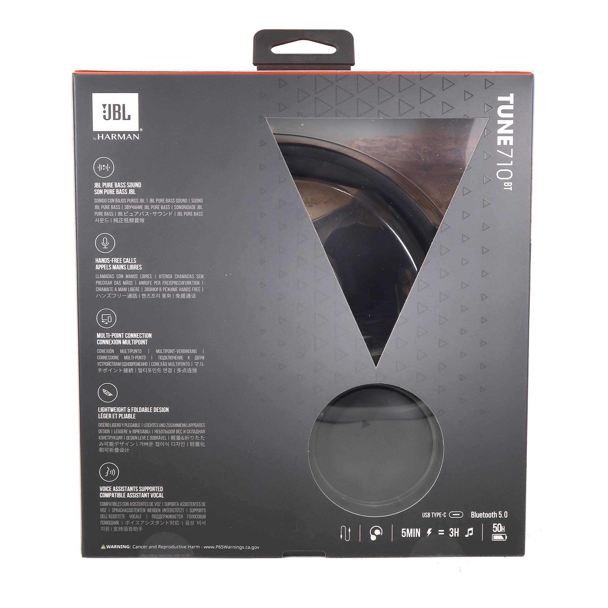 JBL Tune 710BT Wireless Over-Ear Headphones (Black) with JBL C50HI In-Ear Headphones Black - Image 6