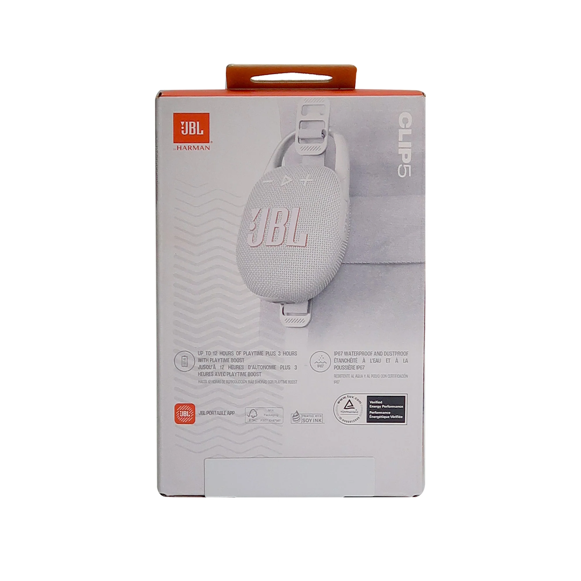 JBL Clip 5 Portable Waterproof Wireless Speaker (White) + JBL T110 in Ear Headphones Black - Image 16