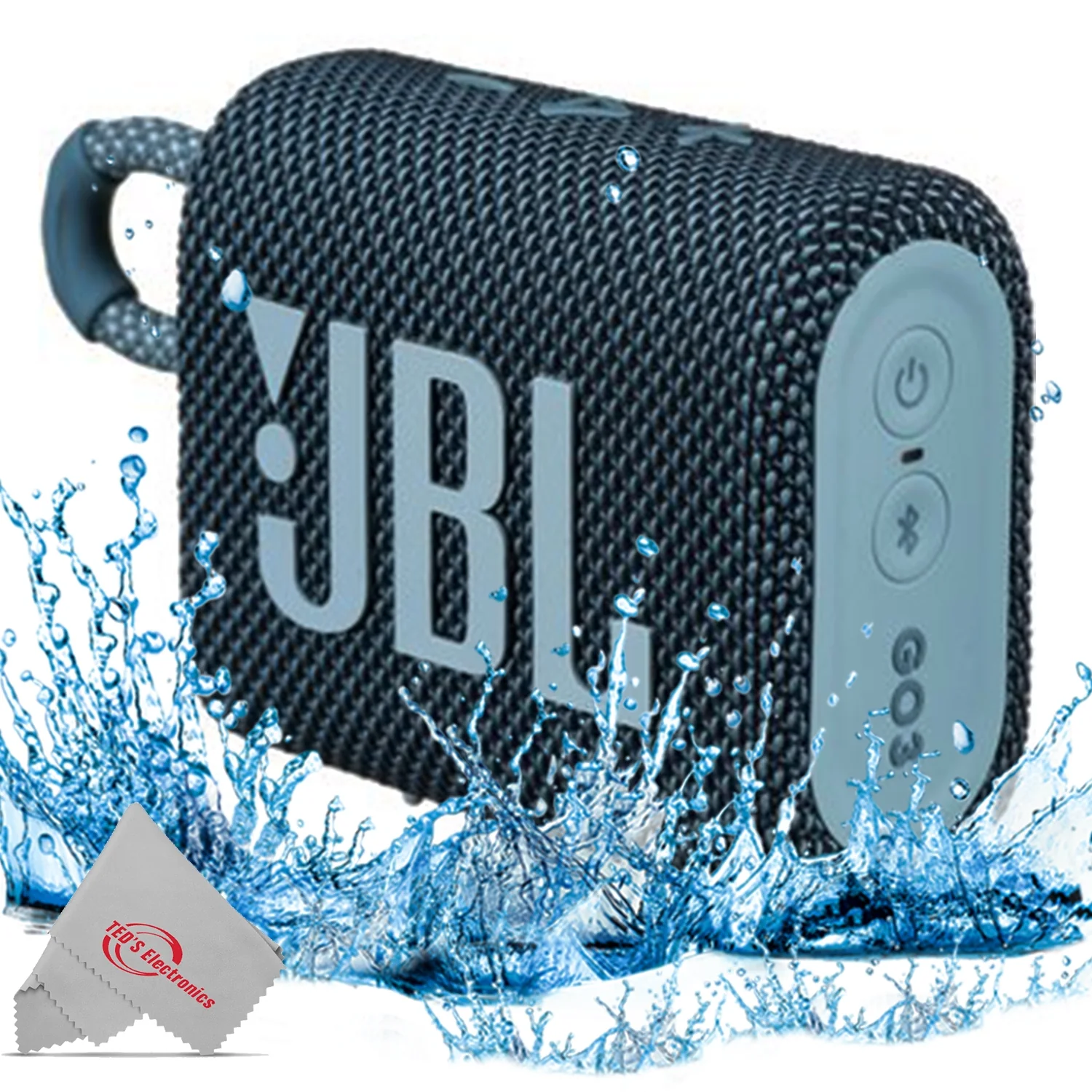 JBL Go 3 Portable Bluetooth Waterproof Speaker Blue - Image 5