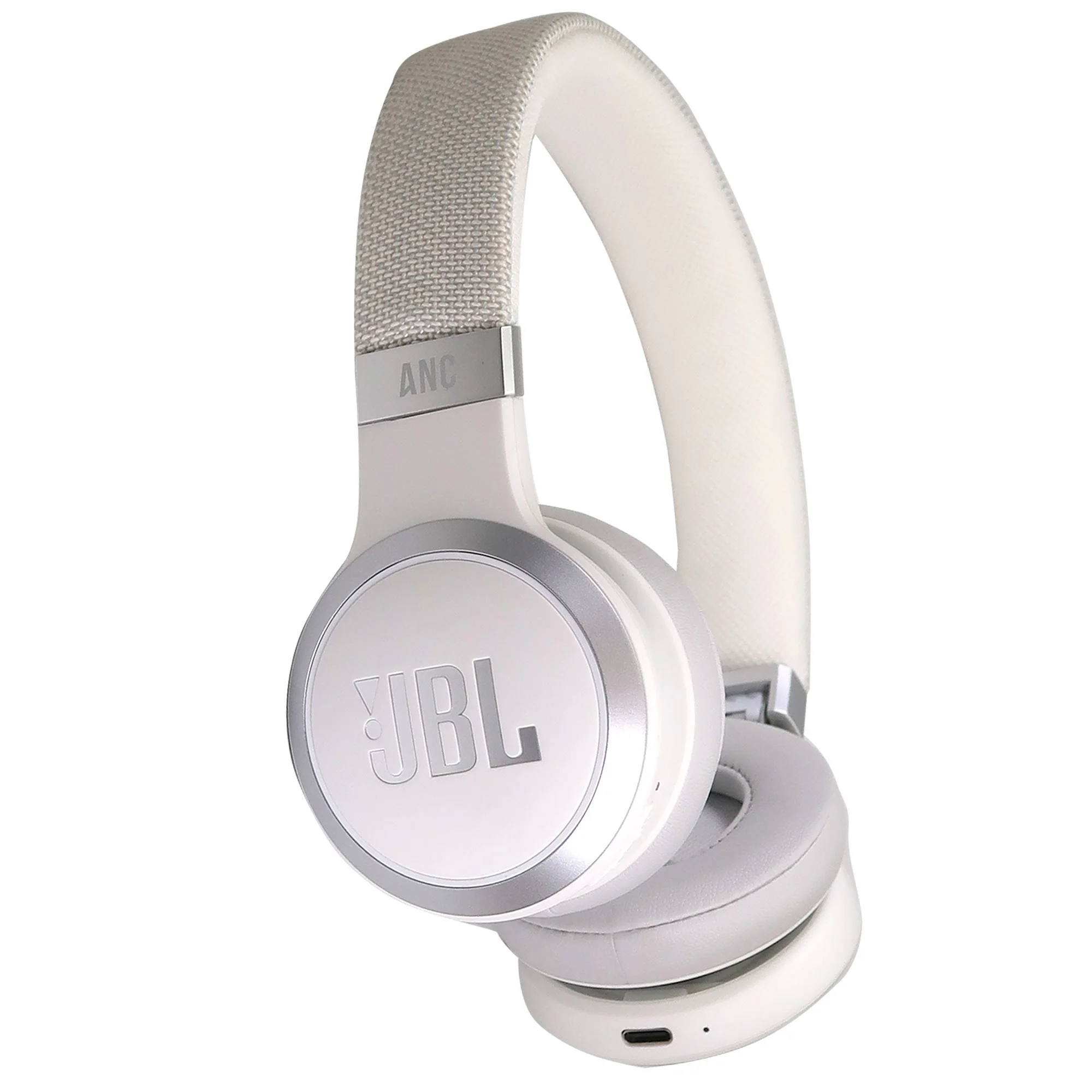 JBL Live 460NC Noise-Canceling Wireless On-Ear Headphones (White) - Image 2