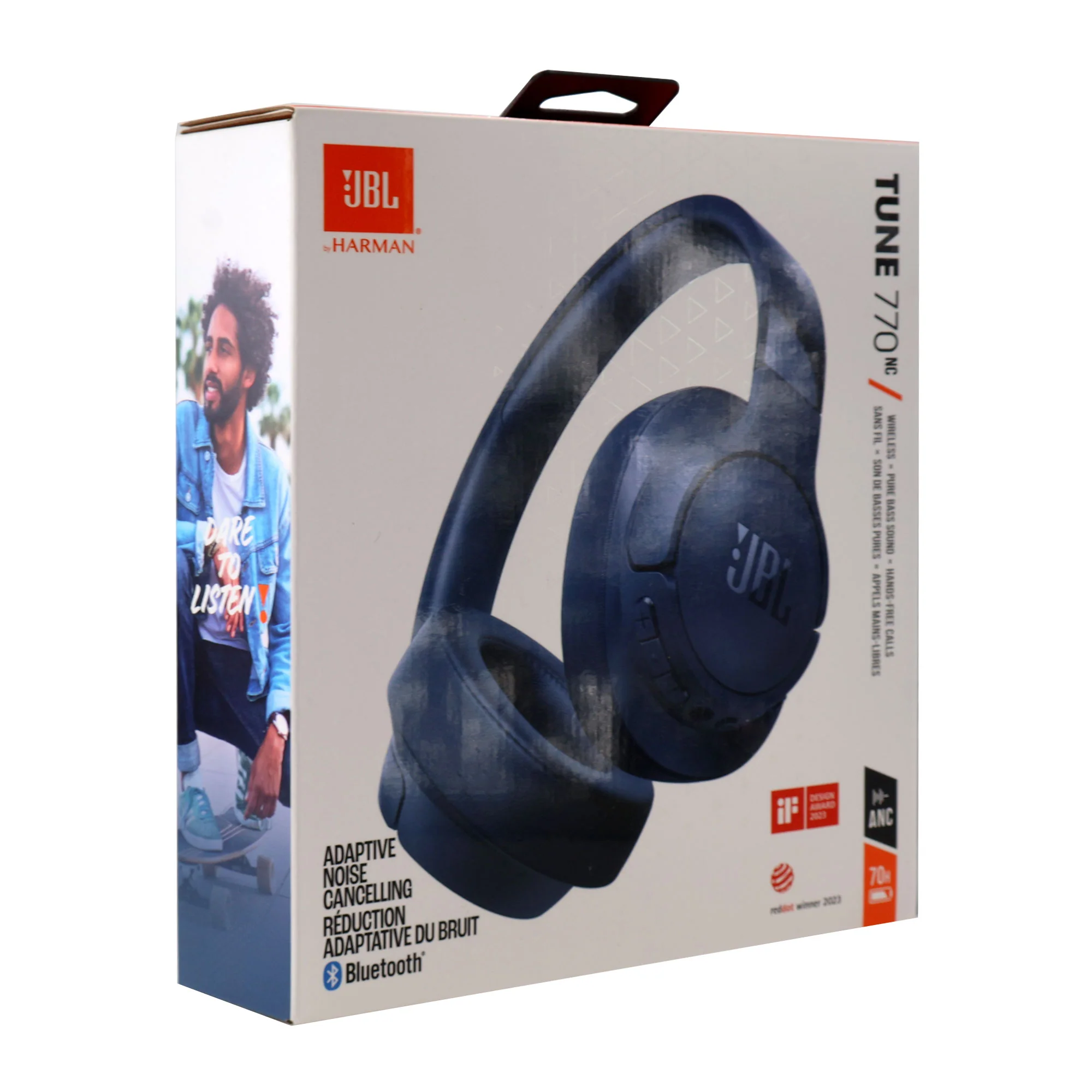 JBL Tune 770NC Noise-Cancelling Over-Ear Headphones (Blue) with JBL T110 in Ear Headphones and Fitness and Wellness Plus Software Suite - Image 6