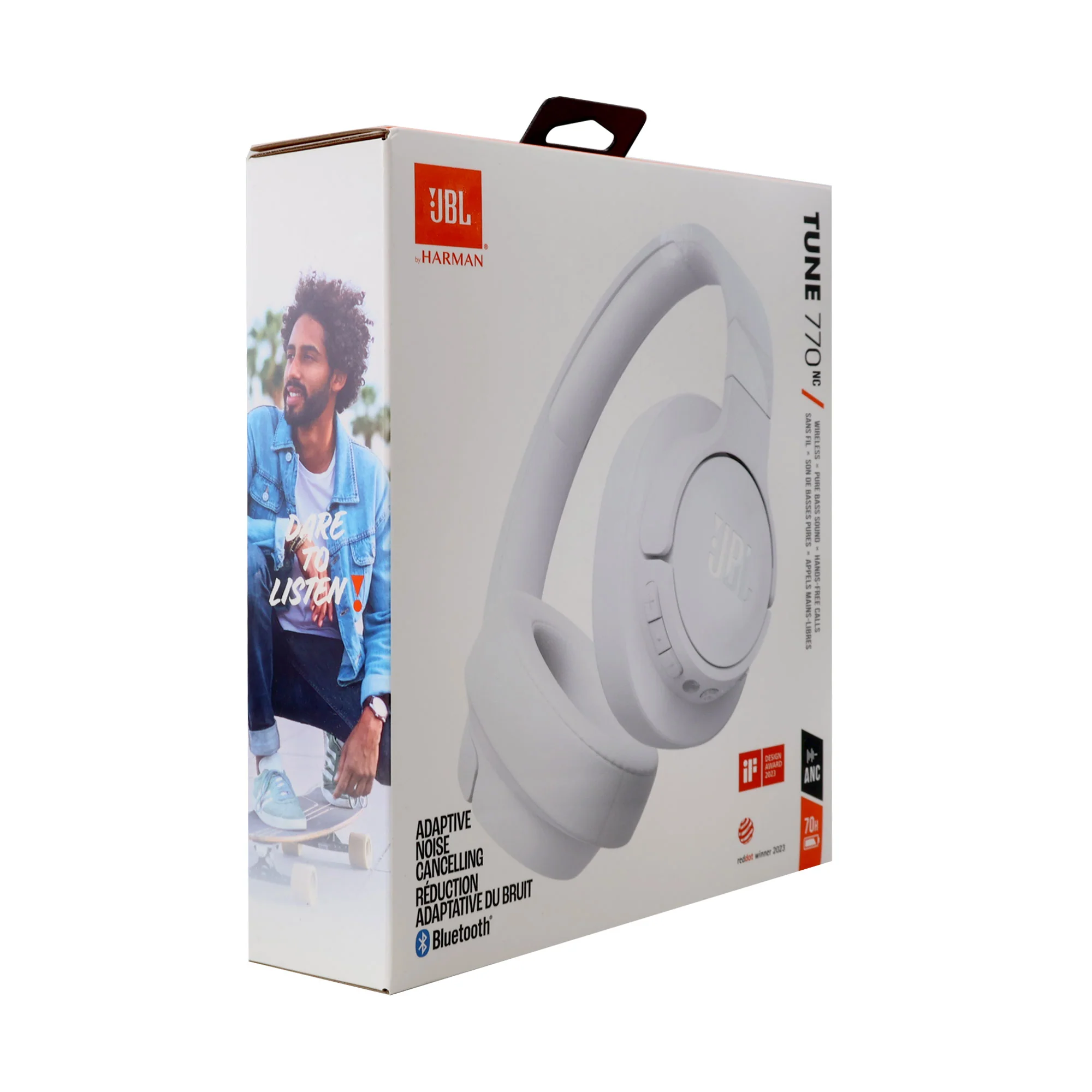 JBL Tune 770NC Noise-Cancelling Over-Ear Headphones (White) with JBL T110 in Ear Headphones and Fitness and Wellness Plus Software Suite - Image 6