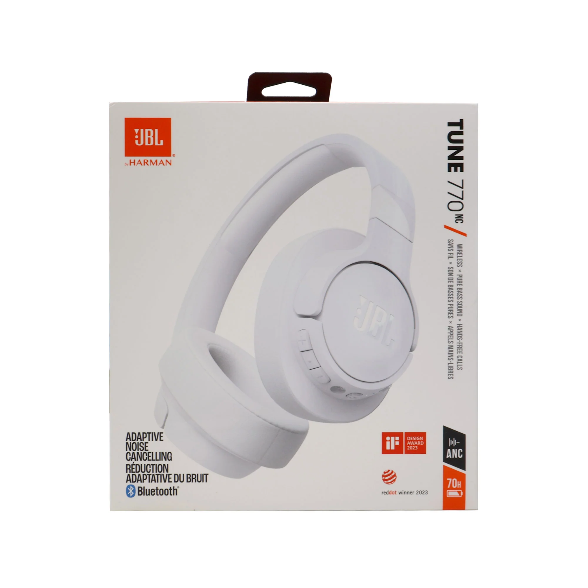 JBL Tune 770NC Noise-Cancelling Over-Ear Headphones (White) with JBL T110 in Ear Headphones and Fitness and Wellness Plus Software Suite - Image 7