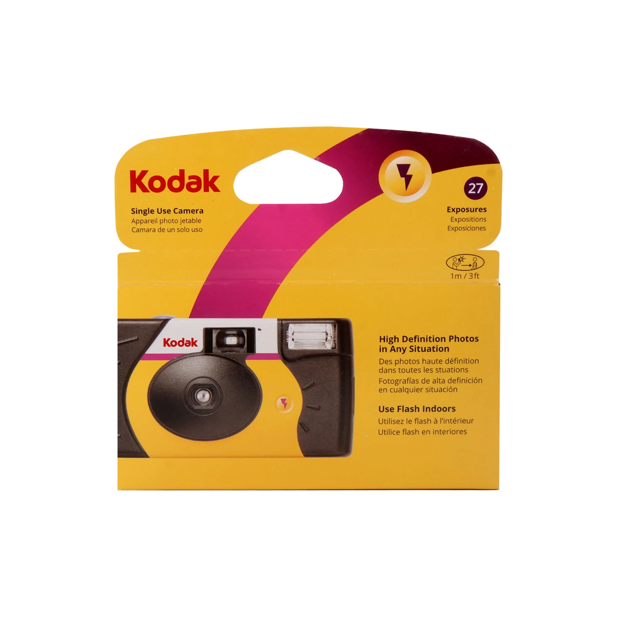 3x Kodak 35mm Disposable 800 Camera with Power Flash (27 Exposures) - Image 3