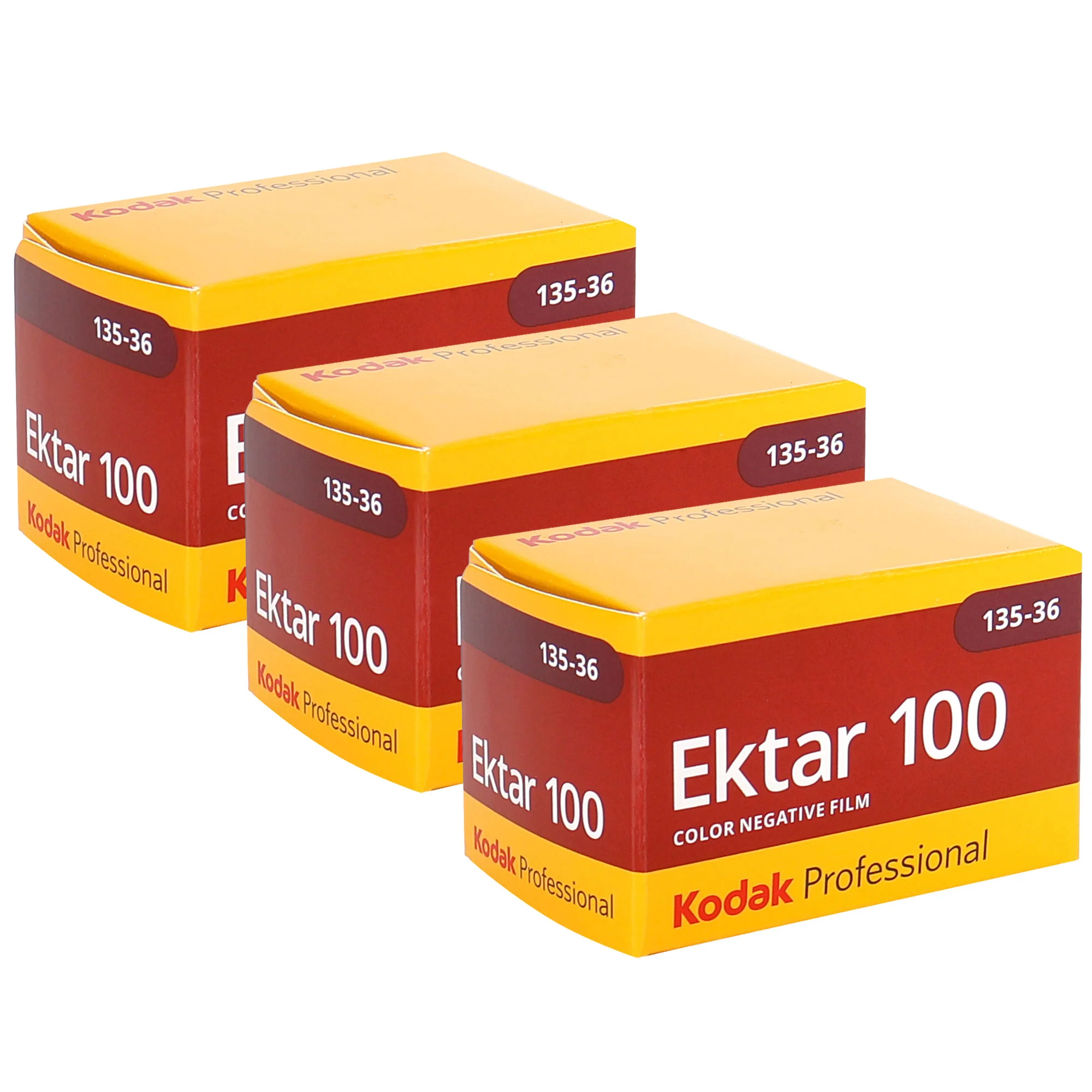 3x Kodak Professional Ektar 100 Color Negative Film (35mm Roll Film, 36 Exposures)