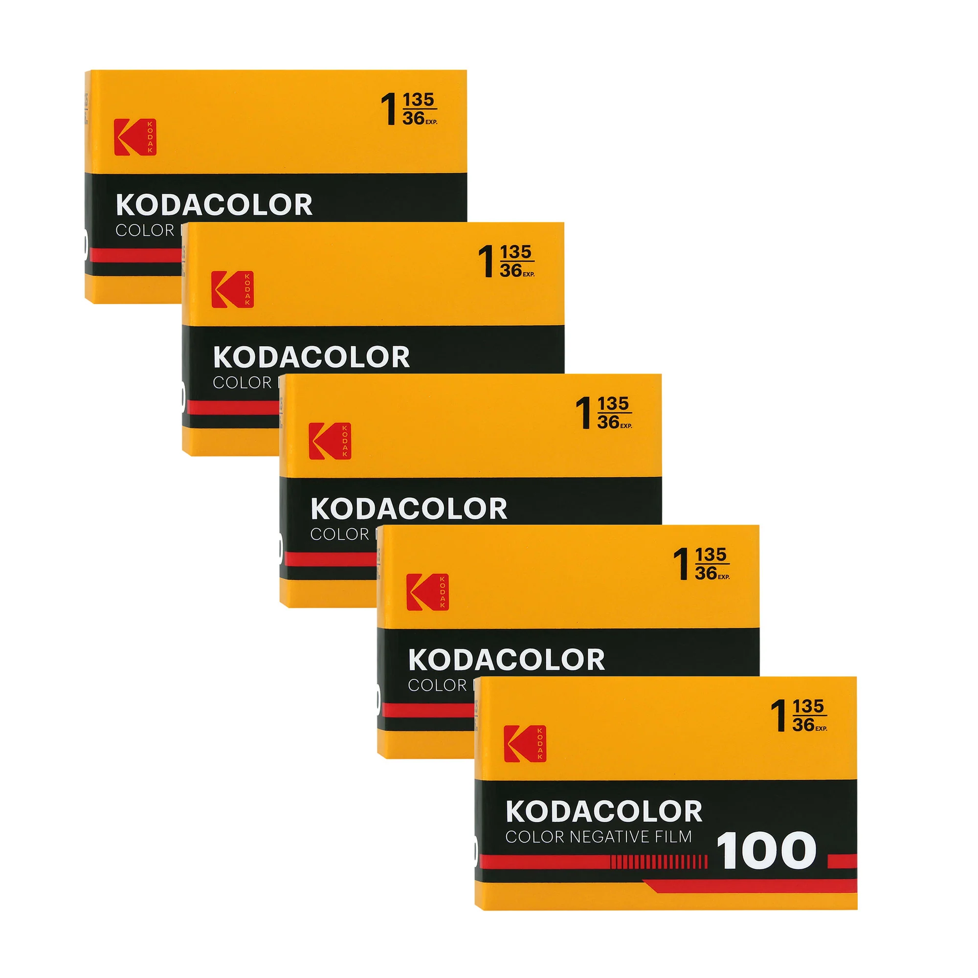 5x Kodak Kodacolor 100 Color Negative Film (35mm Roll Film, 36 Exposures)