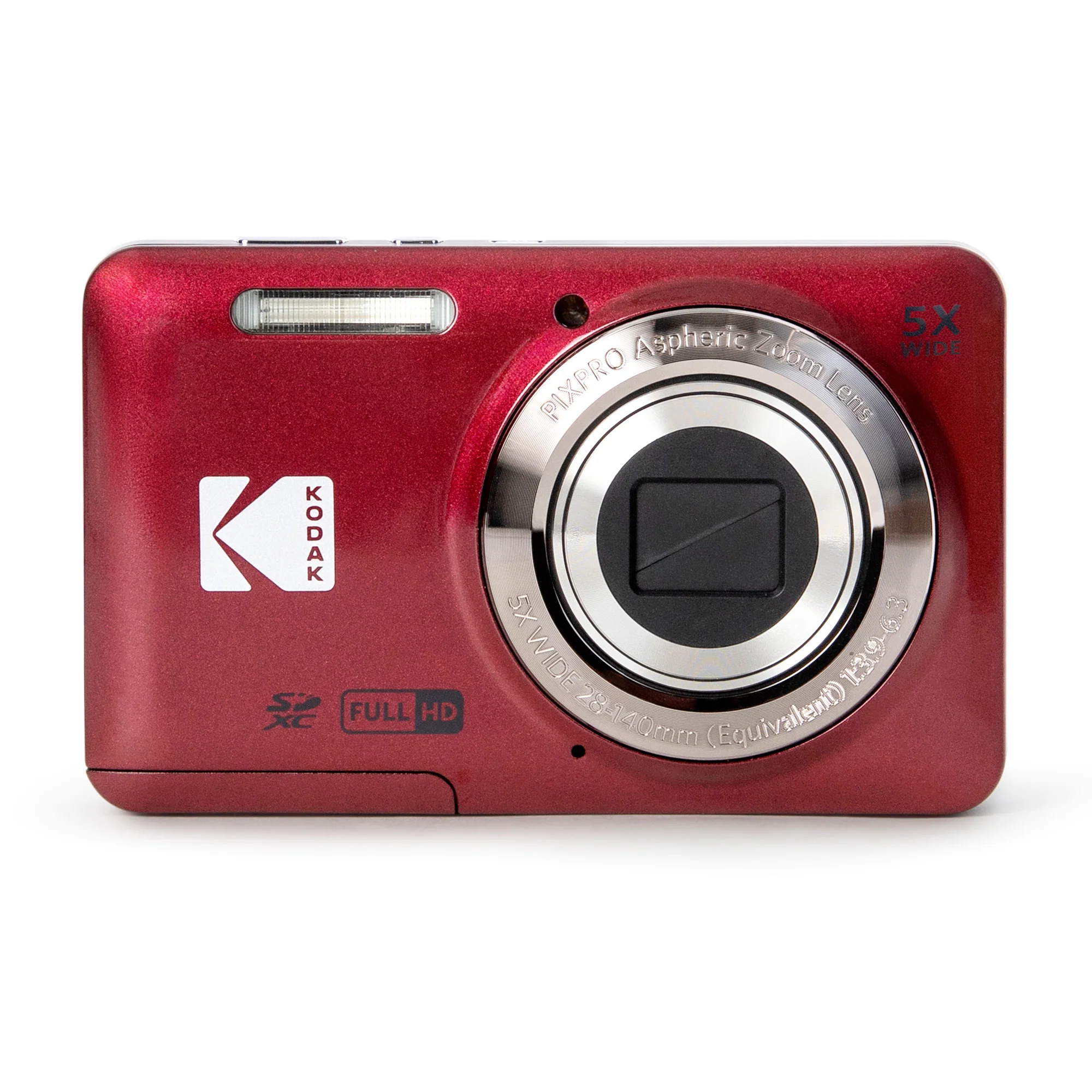 Kodak PIXPRO FZ55 16MP Digital Camera Red with SanDisk 32GB SDHC Ultra Memory Card - Image 2