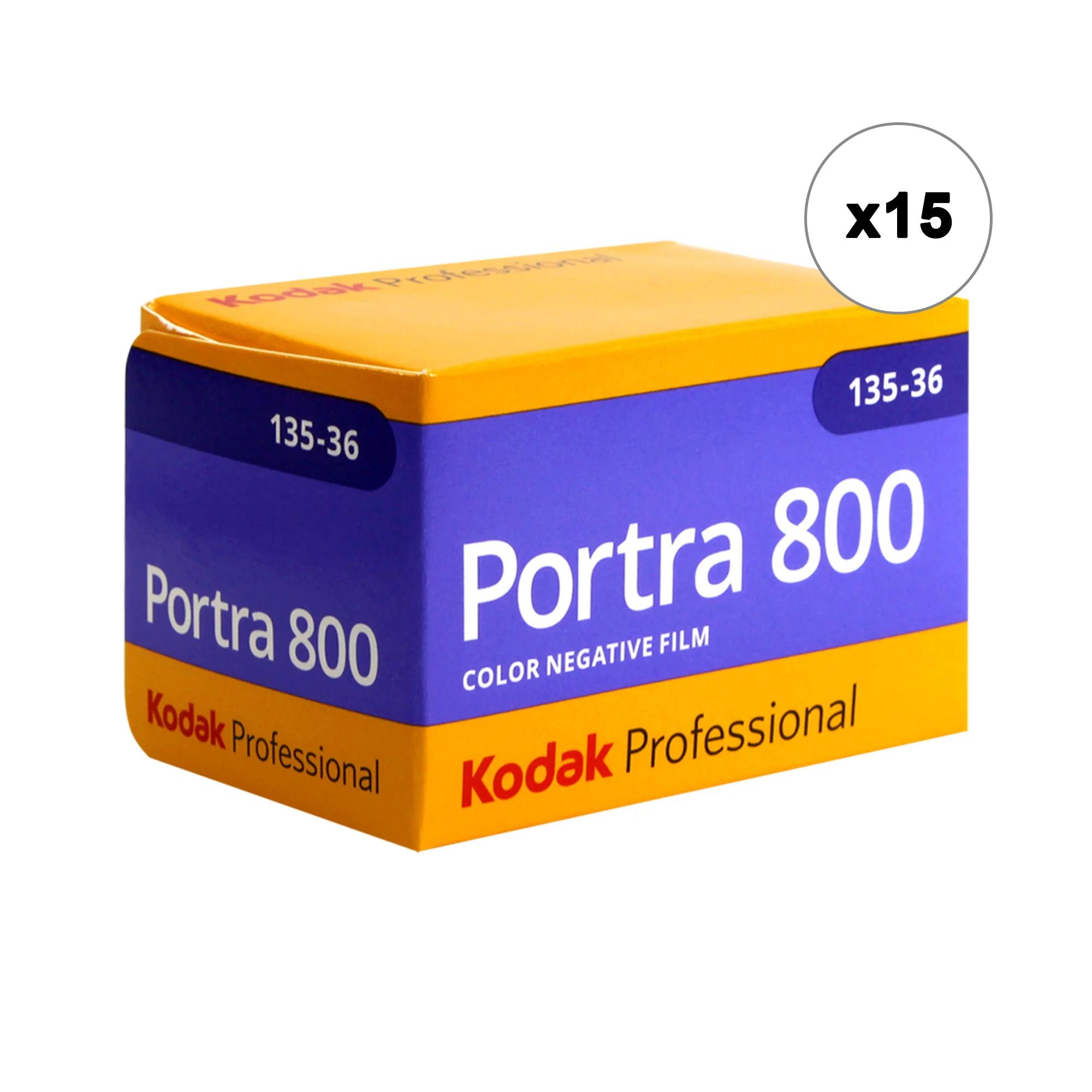 15x Kodak Professional Portra 800 Color Negative Film (35mm Roll Film, 36 Exposures)