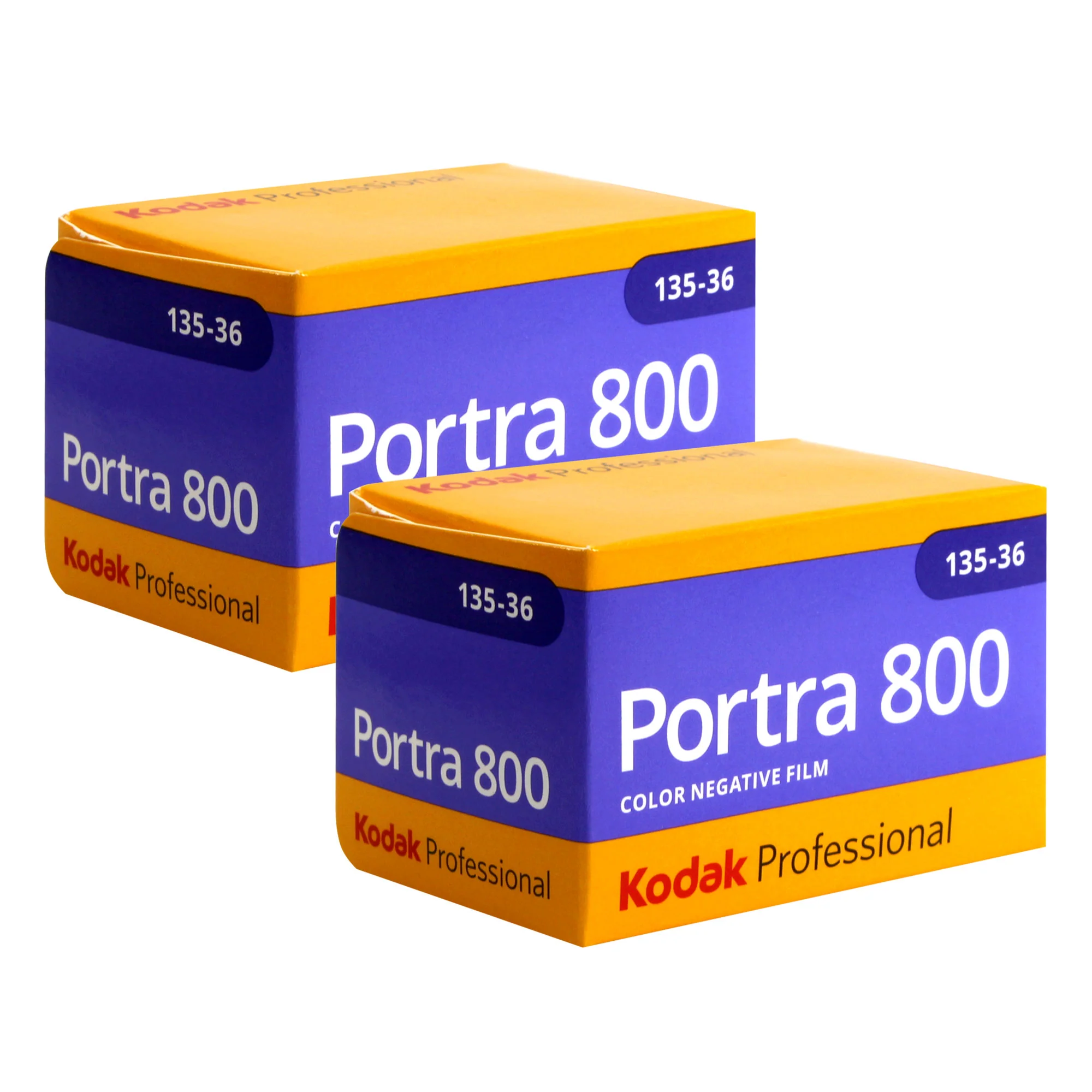 2x Kodak Professional Portra 800 Color Negative Film (35mm Roll Film, 36 Exposures)