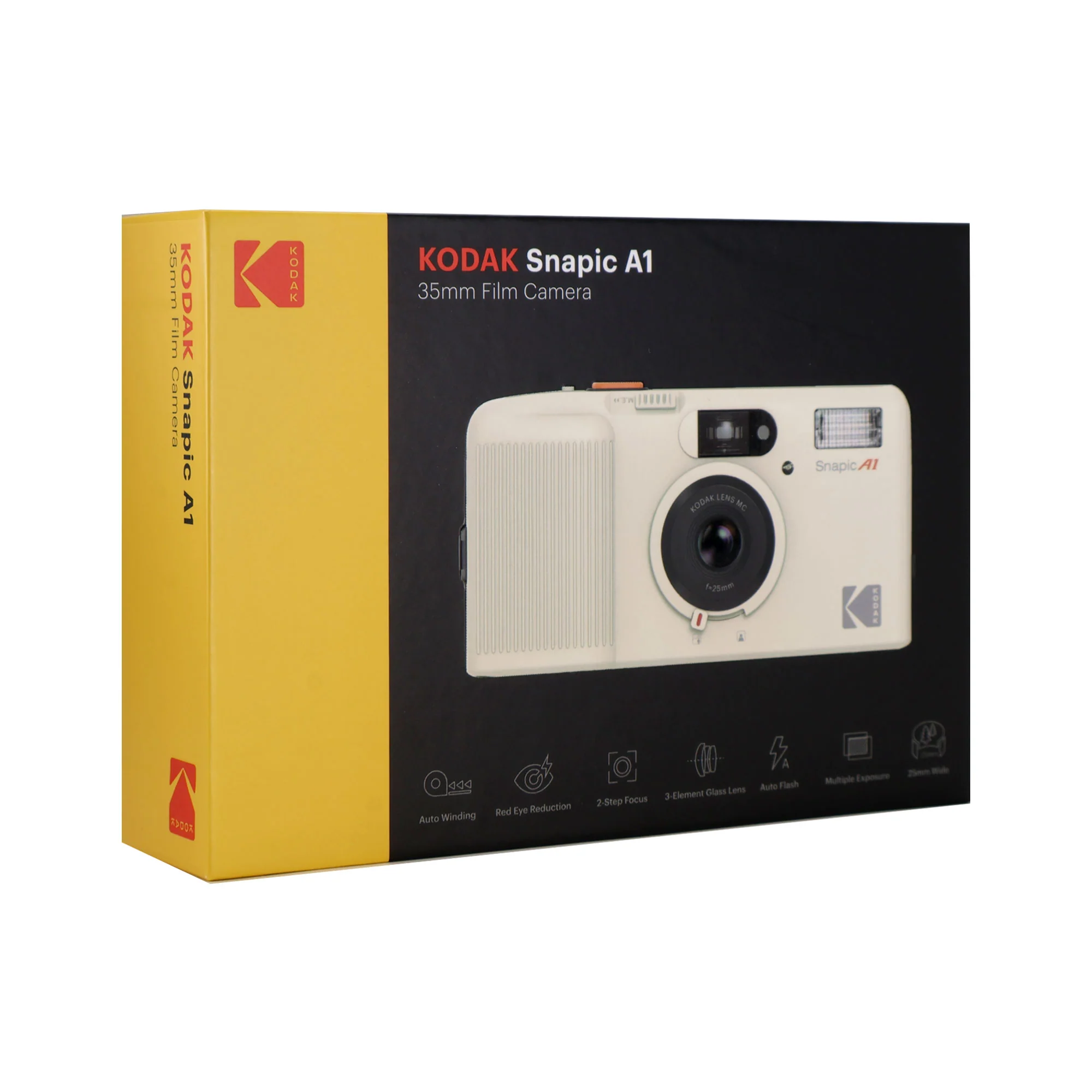 Kodak Snapic A1 35mm Film Camera (Ivory White) + Kodak ColorPlus 200 Color Negative Film (35mm Roll Film, 36 Exposures) 6031470 + 4x Alkaline AAA Batteries - Image 7