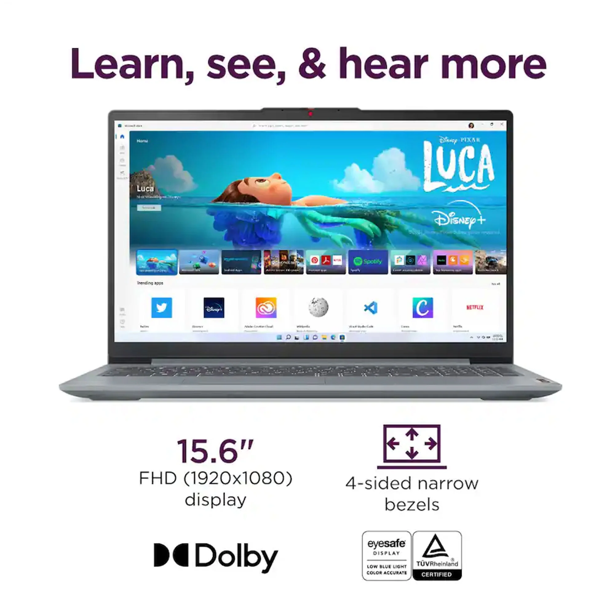 Lenovo IdeaPad Slim 3i 15.6" Full HD Intel i3-N305 8GB 128GB UFS Arctic Grey + Bag - Image 5