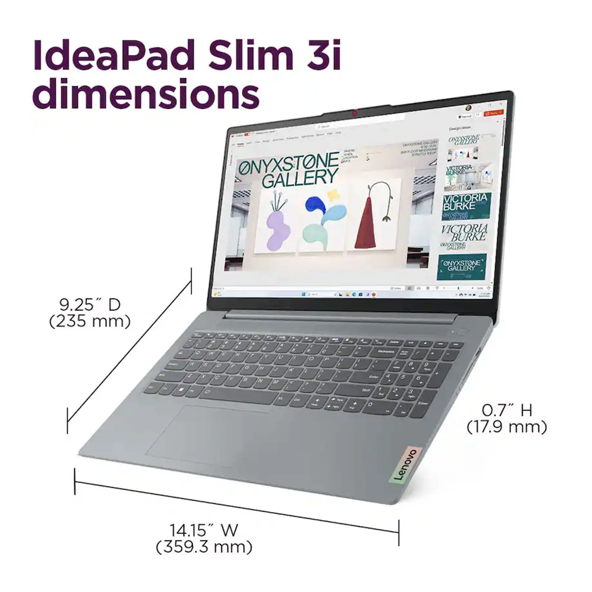 Lenovo IdeaPad Slim 3i 15.6" Full HD Intel i3-N305 8GB 128GB UFS Arctic Grey + Bag - Image 7
