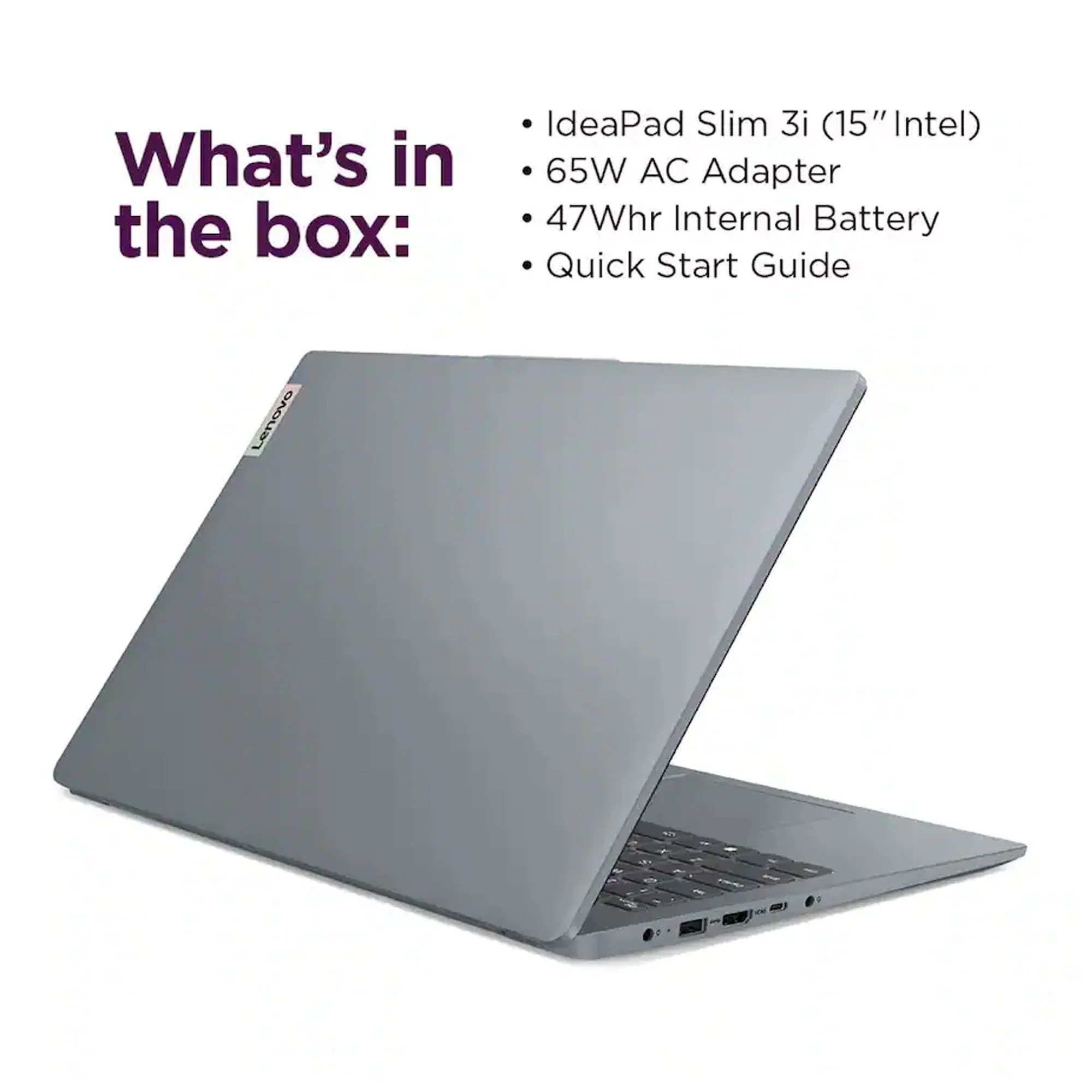 Lenovo IdeaPad Slim 3i 15.6" Full HD Intel i3-N305 8GB 128GB UFS Arctic Grey + Bag - Image 8