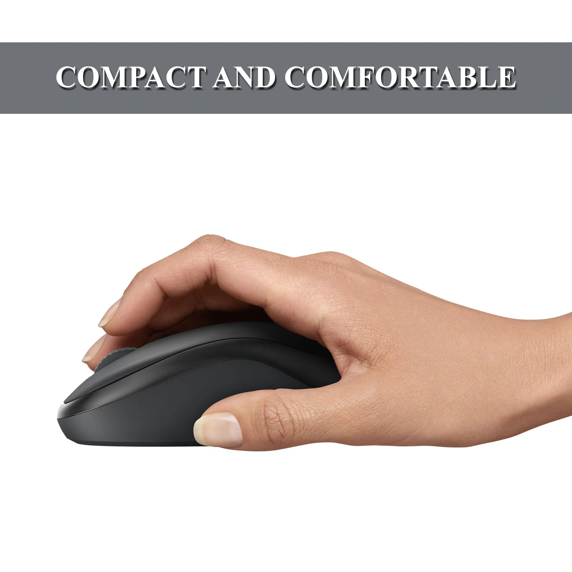 Logitech Silent Touch Wireless Mouse (Black) - Image 6