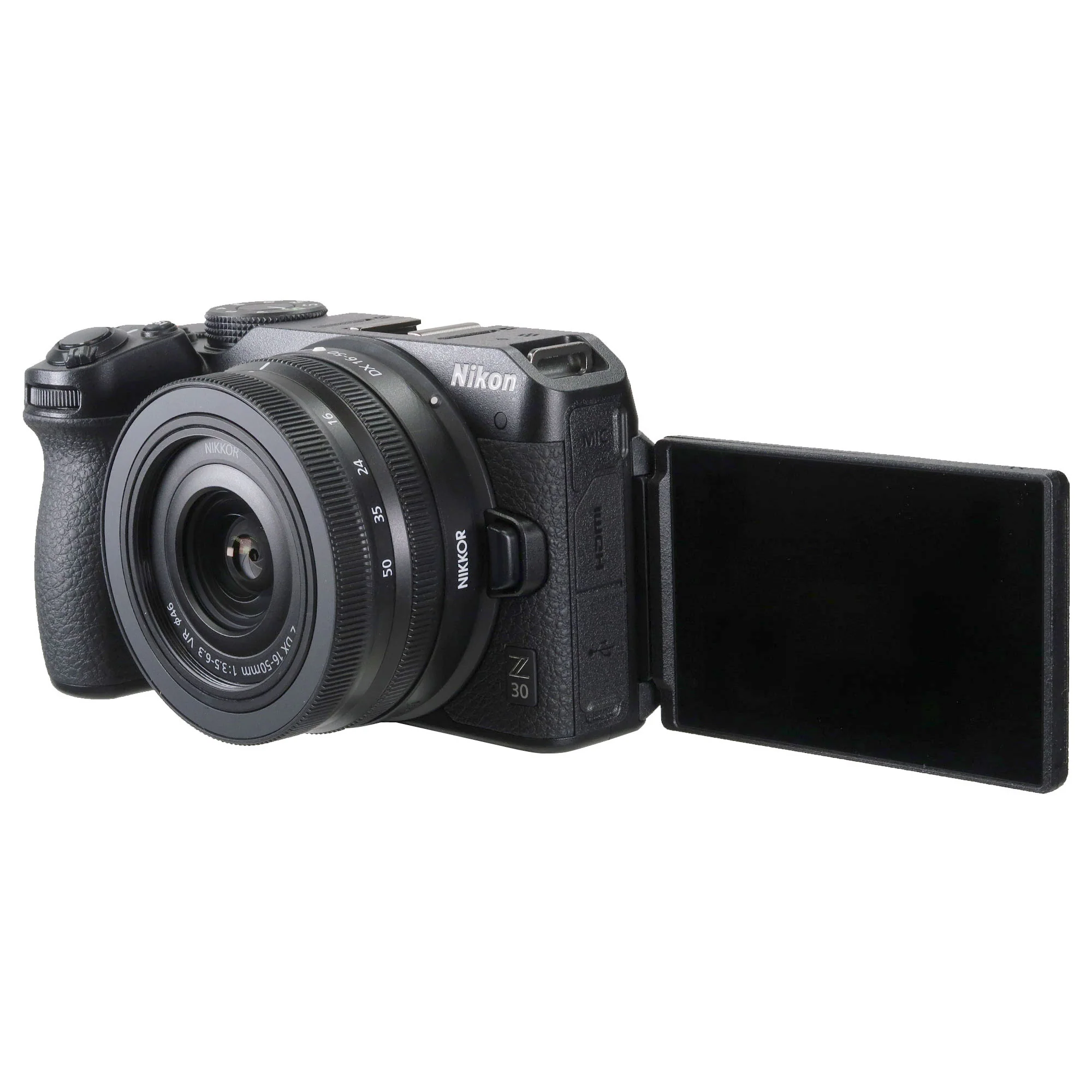 Nikon Z30 Mirrorless Camera with DX 16-50mm Lens (Black) + Nikon FTZ II Mount Adapter + Full Size DSLR Gadget Bag + Transcend 64GB 300S SDXC Class 10 Memory Card - Image 6