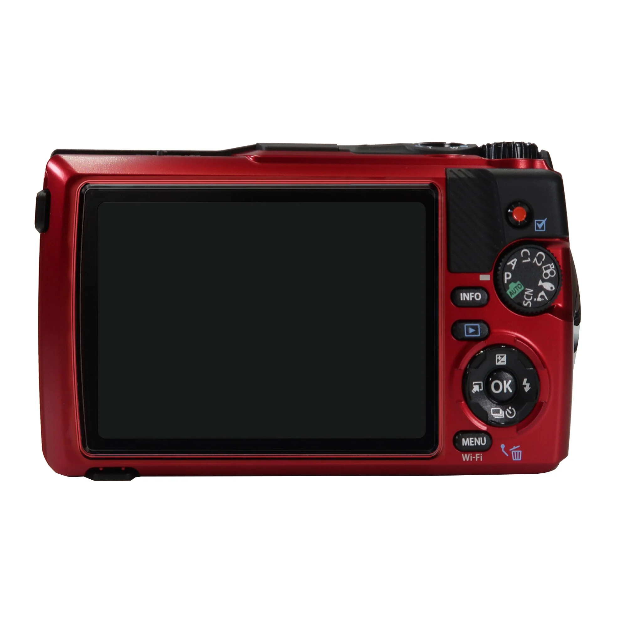 OM SYSTEM Tough TG-7 Digital Camera (Red) + Transcend 64GB SDXC Class 10 UHS-1 Flash Memory Card Up to 45MB/s (TS64GSDU1E) + Hard shell camera case + 2x Floating Foam Strap-Orange - Image 3