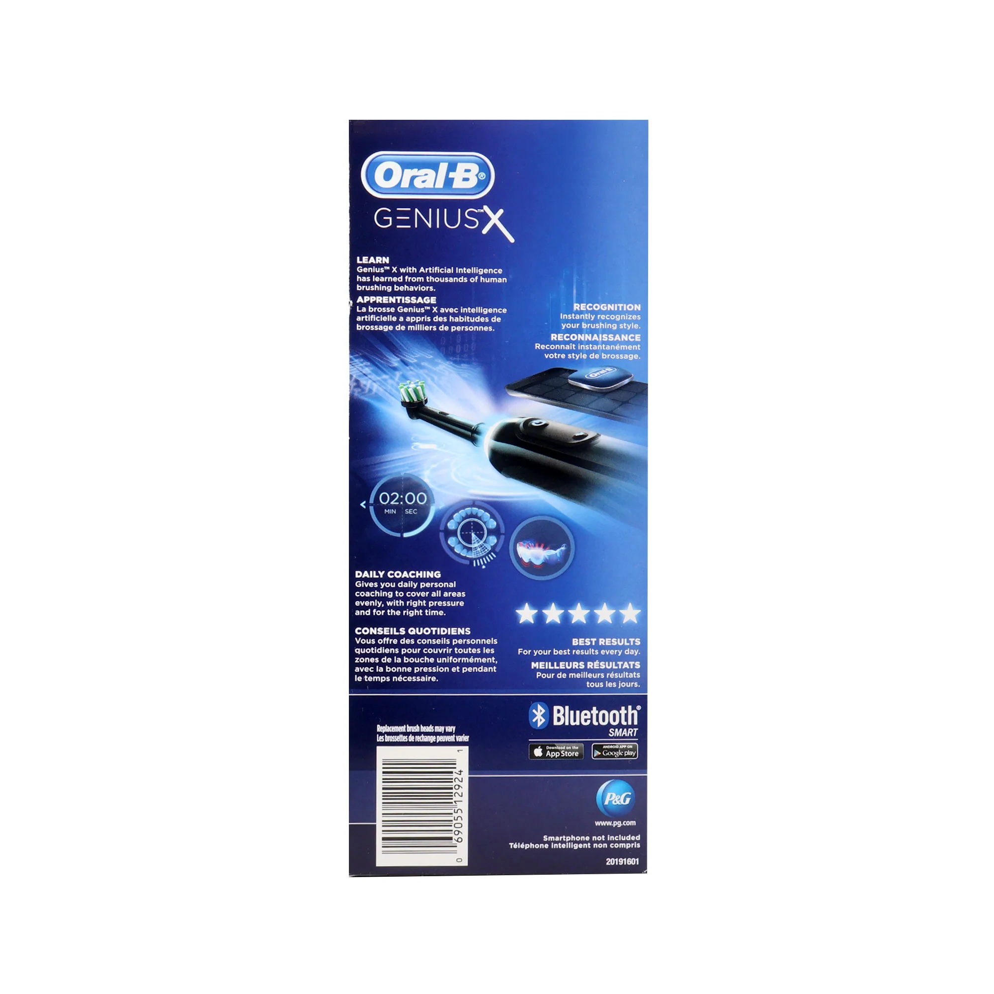 Oral-B Genius X Limited Rechargeable Electric Toothbrush with 1 Replacement Brush Head, Travel Case, Midnight Black + Oral-B Genius X Limited Rechargeable Electric Toothbrush with 1 Replacement Brush Head, Travel Case, White - Image 3