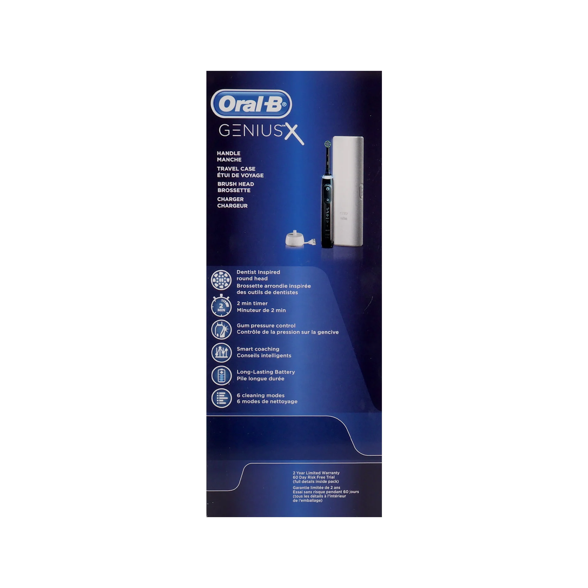 Oral-B Genius X Limited Rechargeable Electric Toothbrush with 1 Replacement Brush Head, Travel Case, Midnight Black + Oral-B Genius X Limited Rechargeable Electric Toothbrush with 1 Replacement Brush Head, Travel Case, White - Image 4