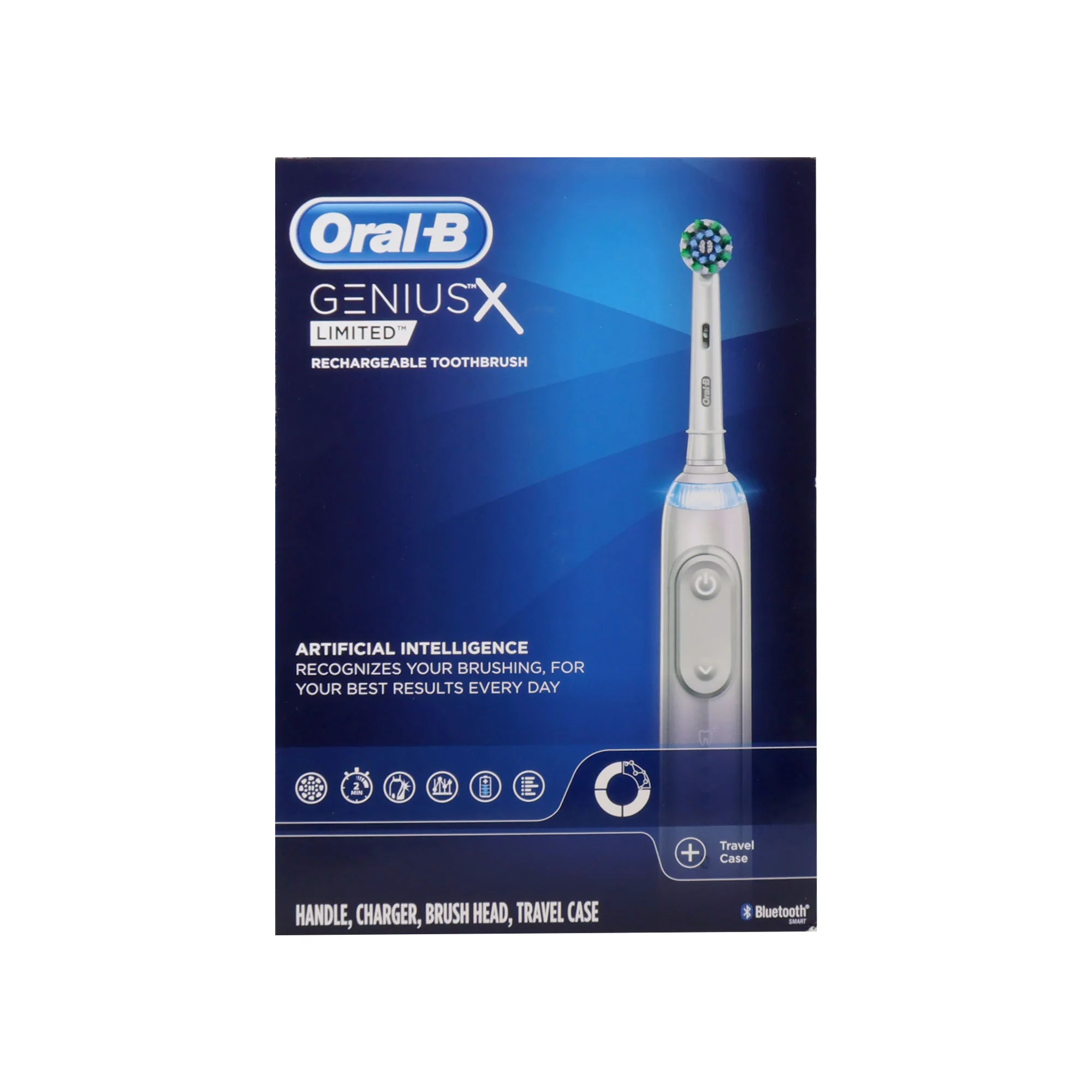 Oral-B Genius X Limited Rechargeable Electric Toothbrush with 1 Replacement Brush Head, Travel Case, Midnight Black + Oral-B Genius X Limited Rechargeable Electric Toothbrush with 1 Replacement Brush Head, Travel Case, White - Image 6